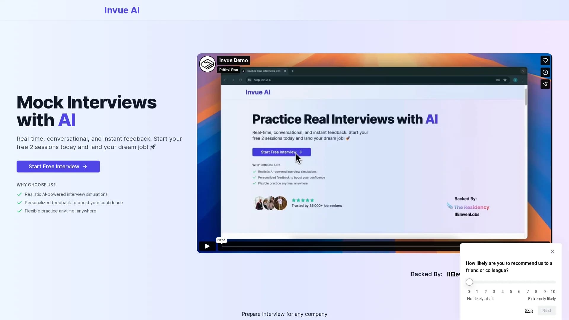 invue-ai homepage