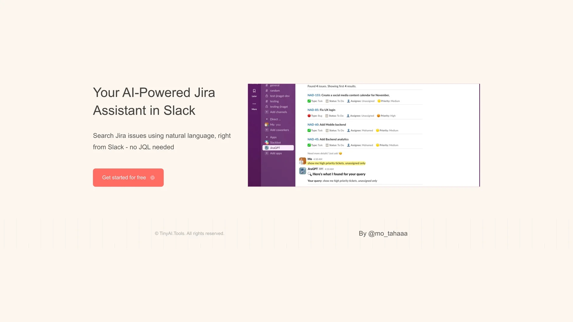 jiragpt homepage