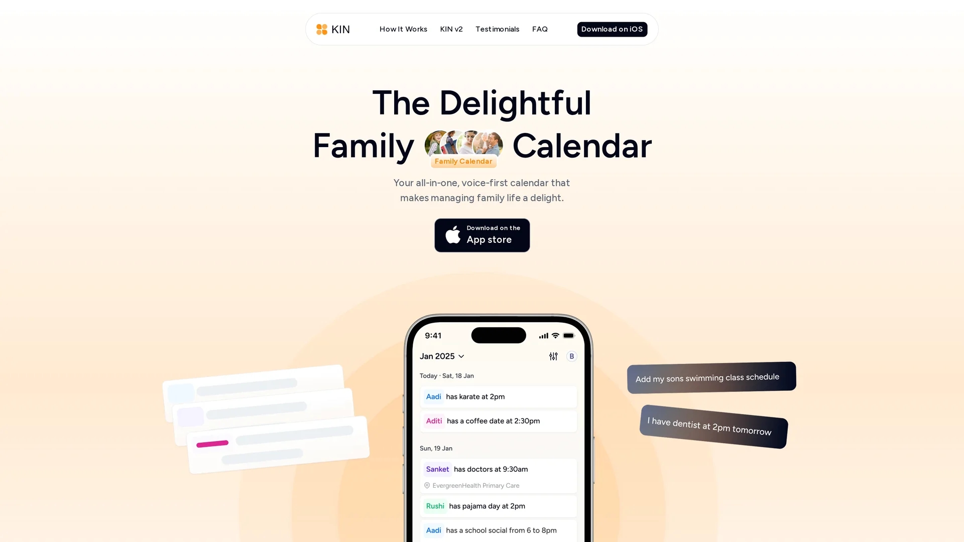 kin-family-calendar homepage