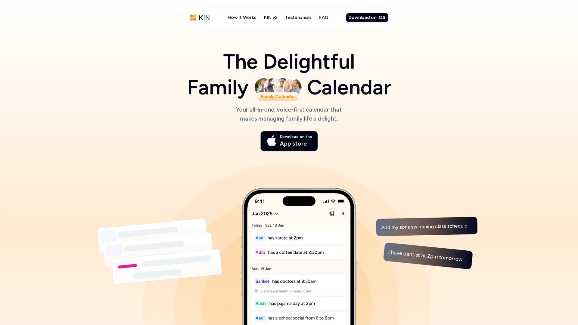 kin-family-calendar homepage