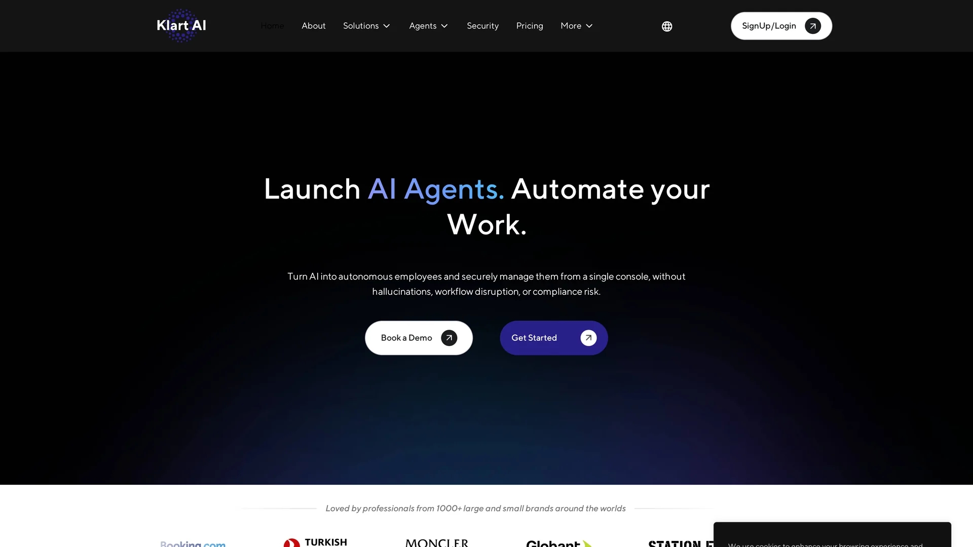 klart-ai homepage