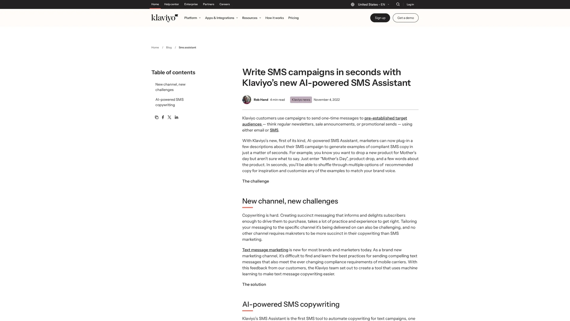 klaviyo-sms-assistant homepage