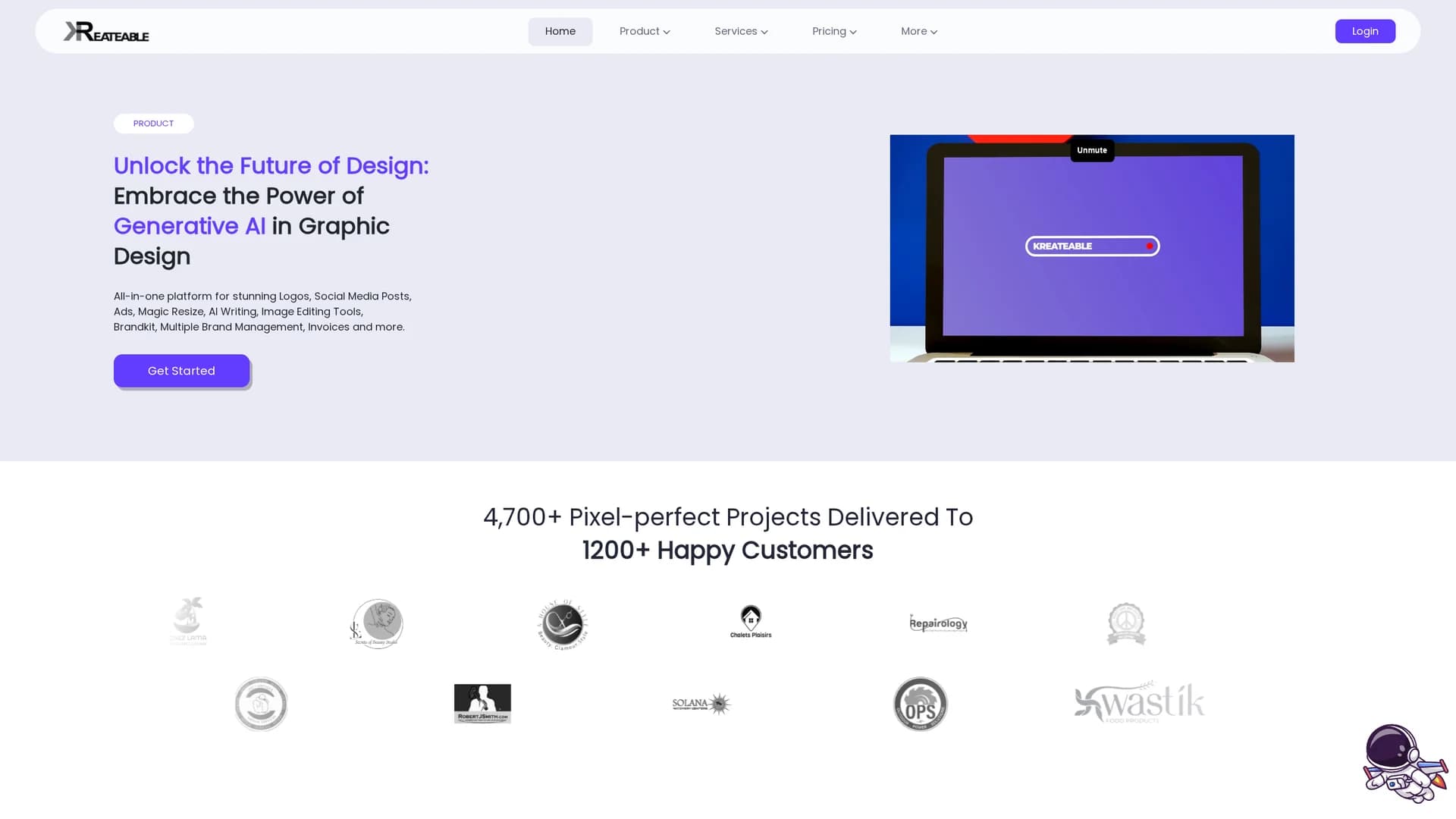 kreateable homepage