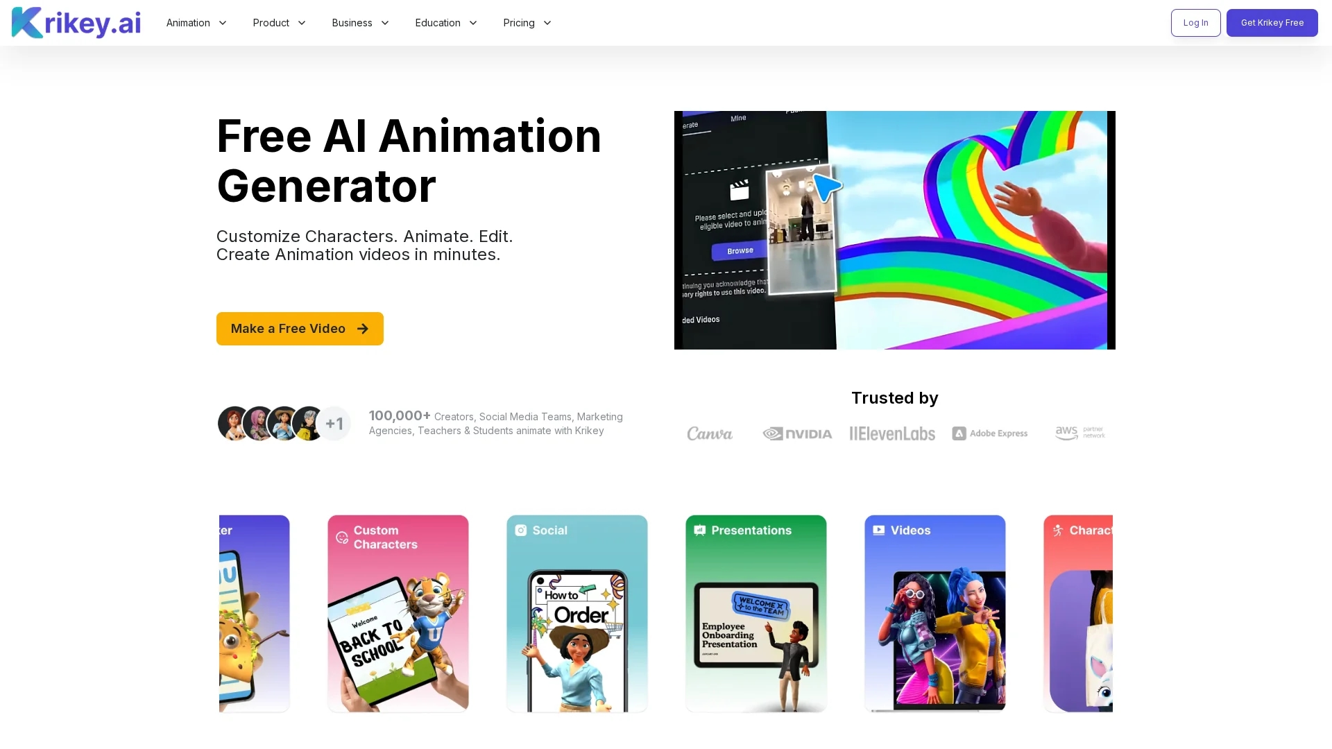 krikey-ai homepage
