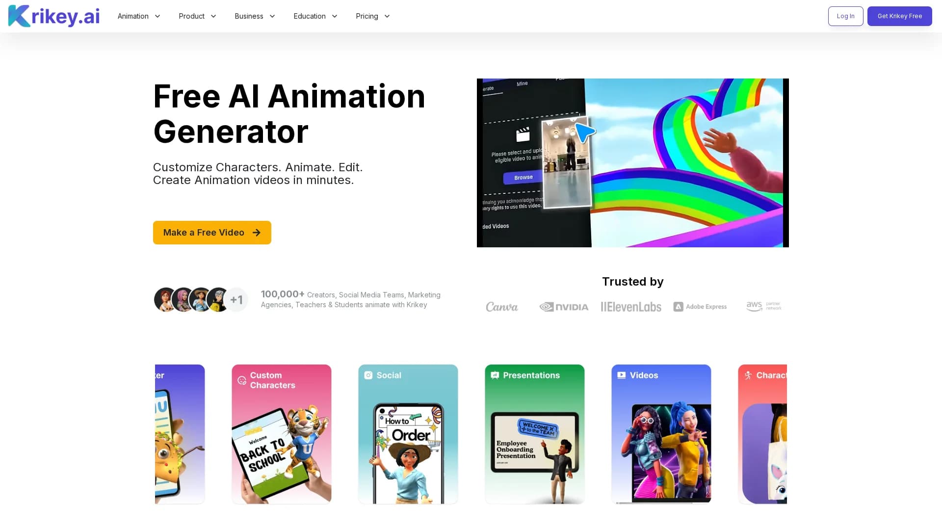 krikey-ai homepage