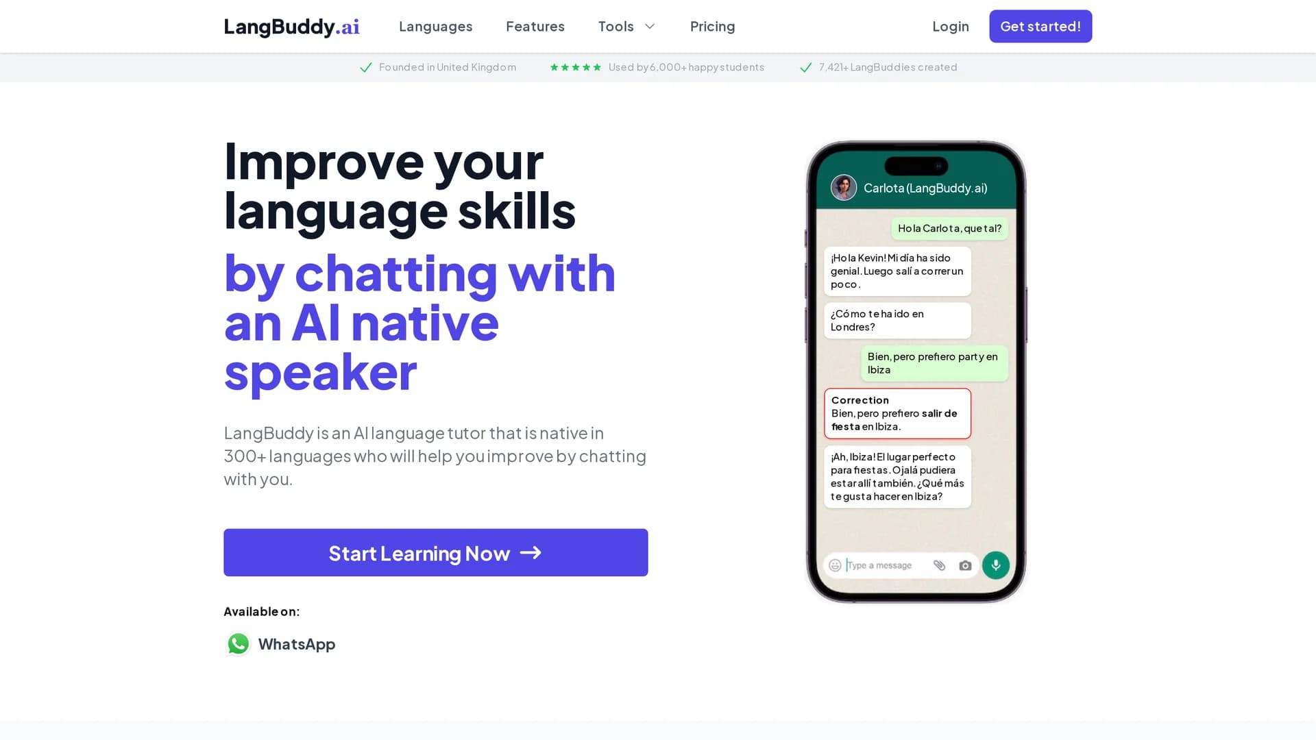 langbuddy homepage