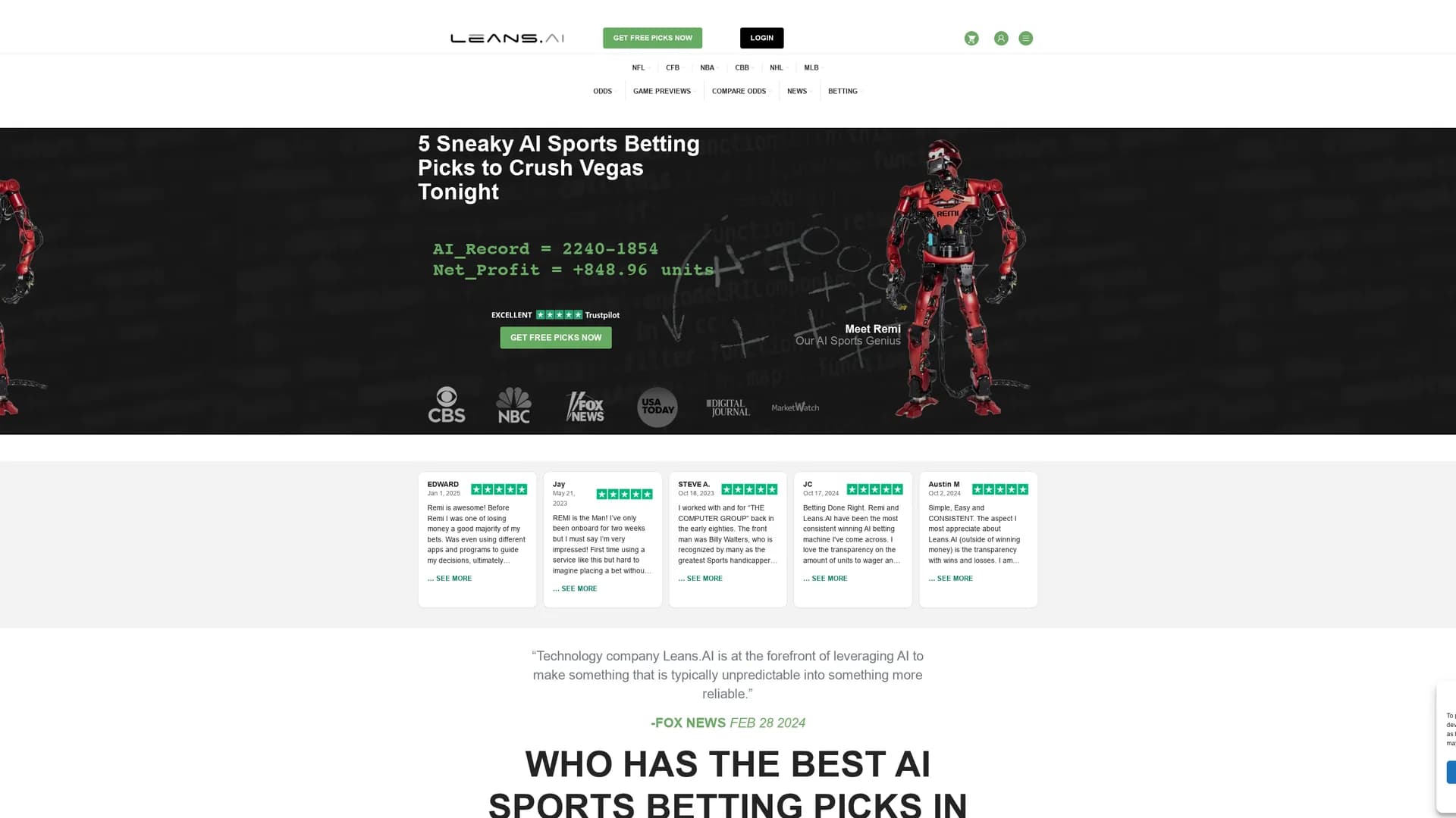 leans-ai homepage
