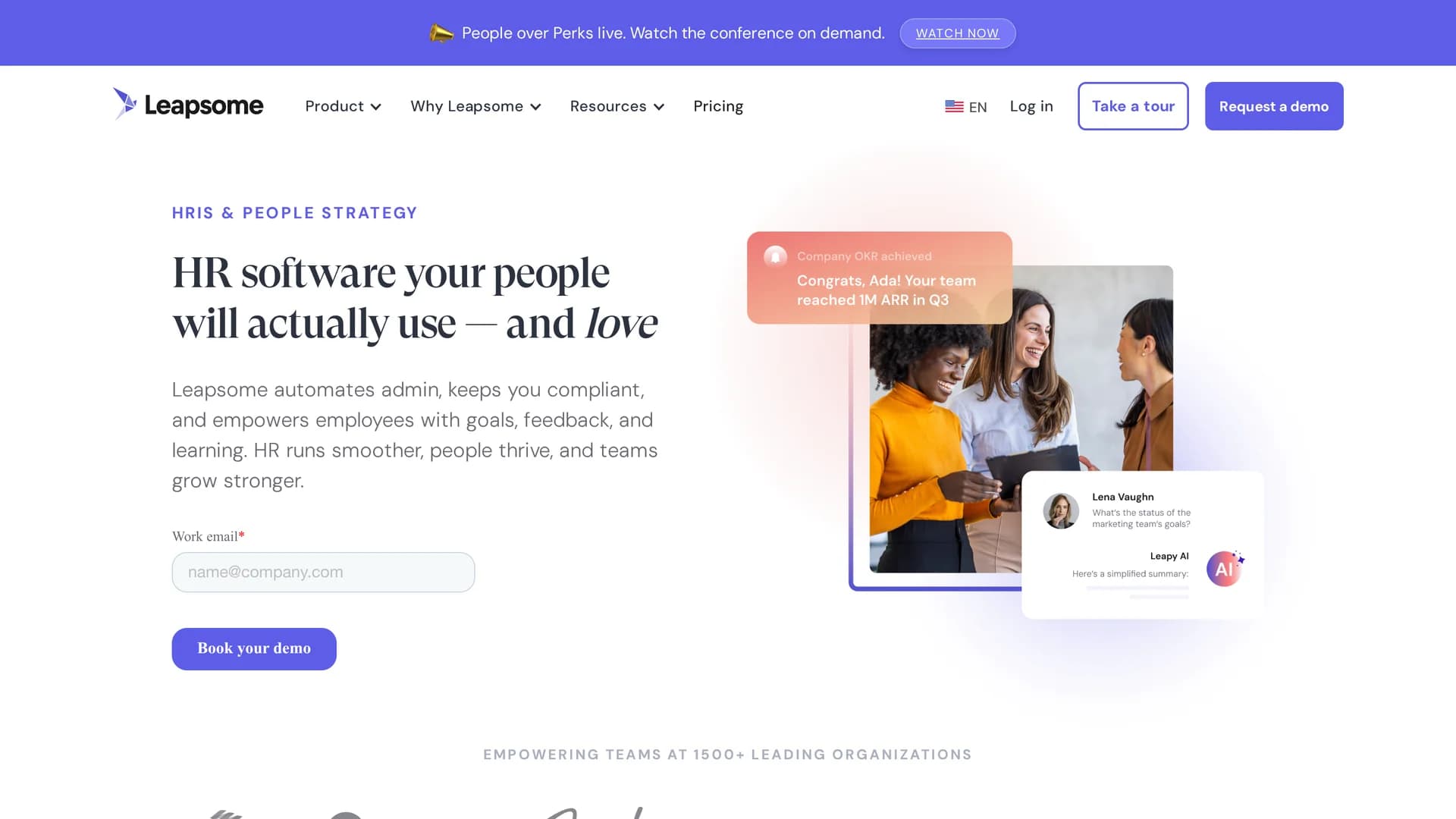 leapsome homepage