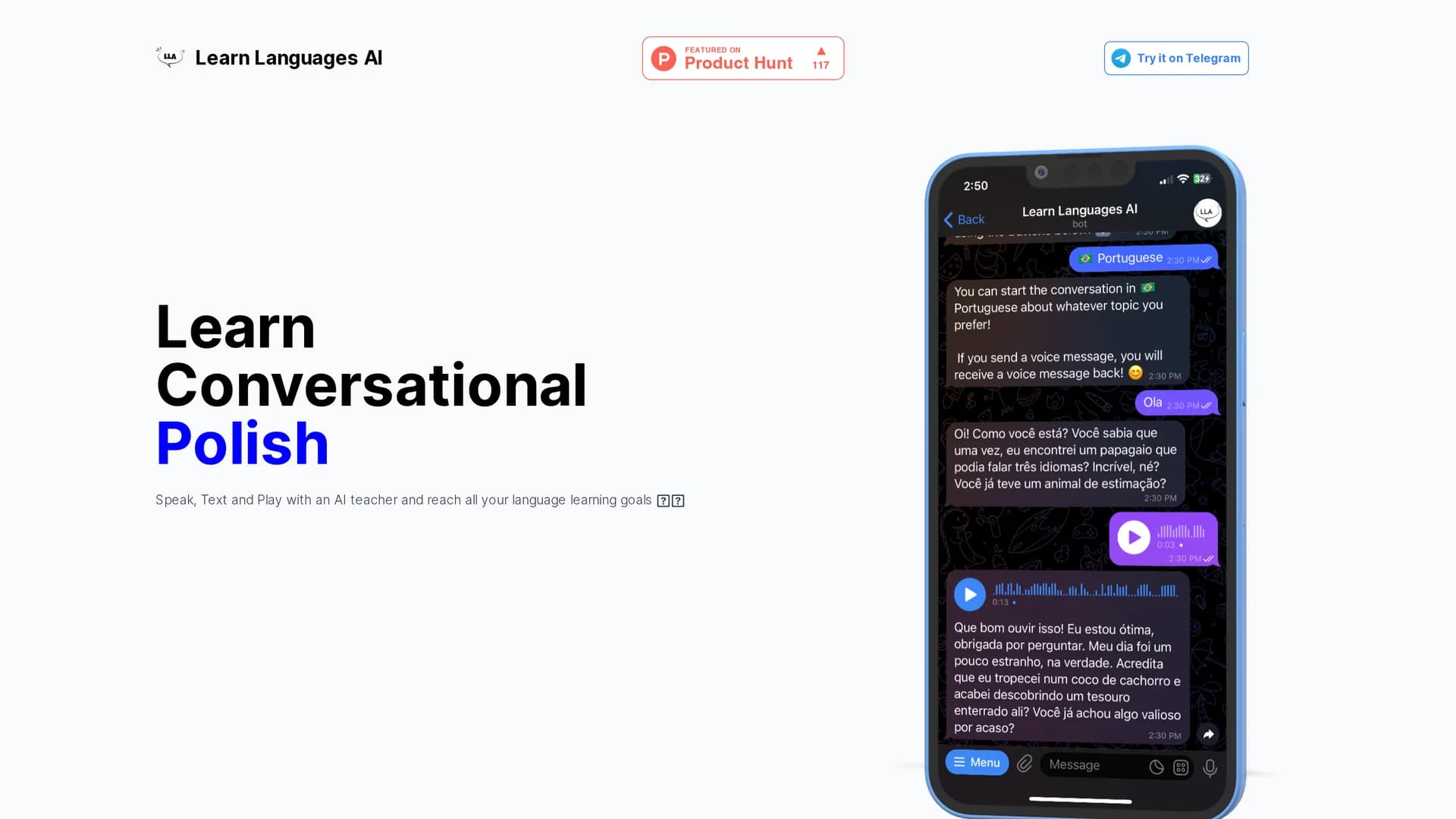 learn-languages-ai homepage