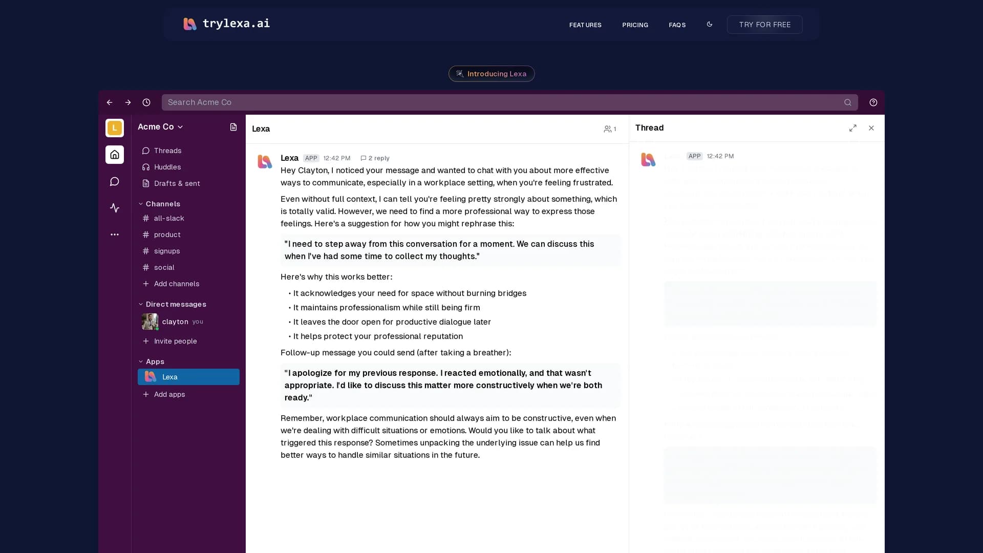 lexaai homepage