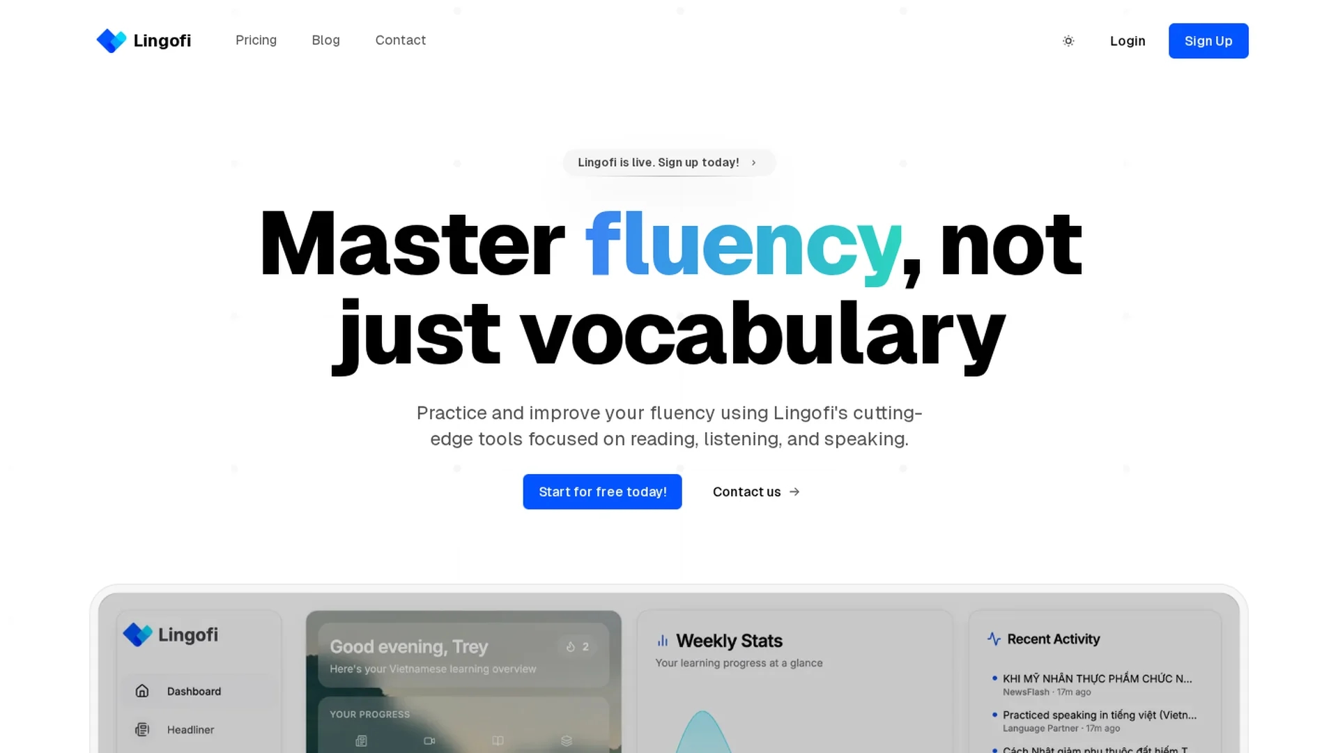 lingofi homepage