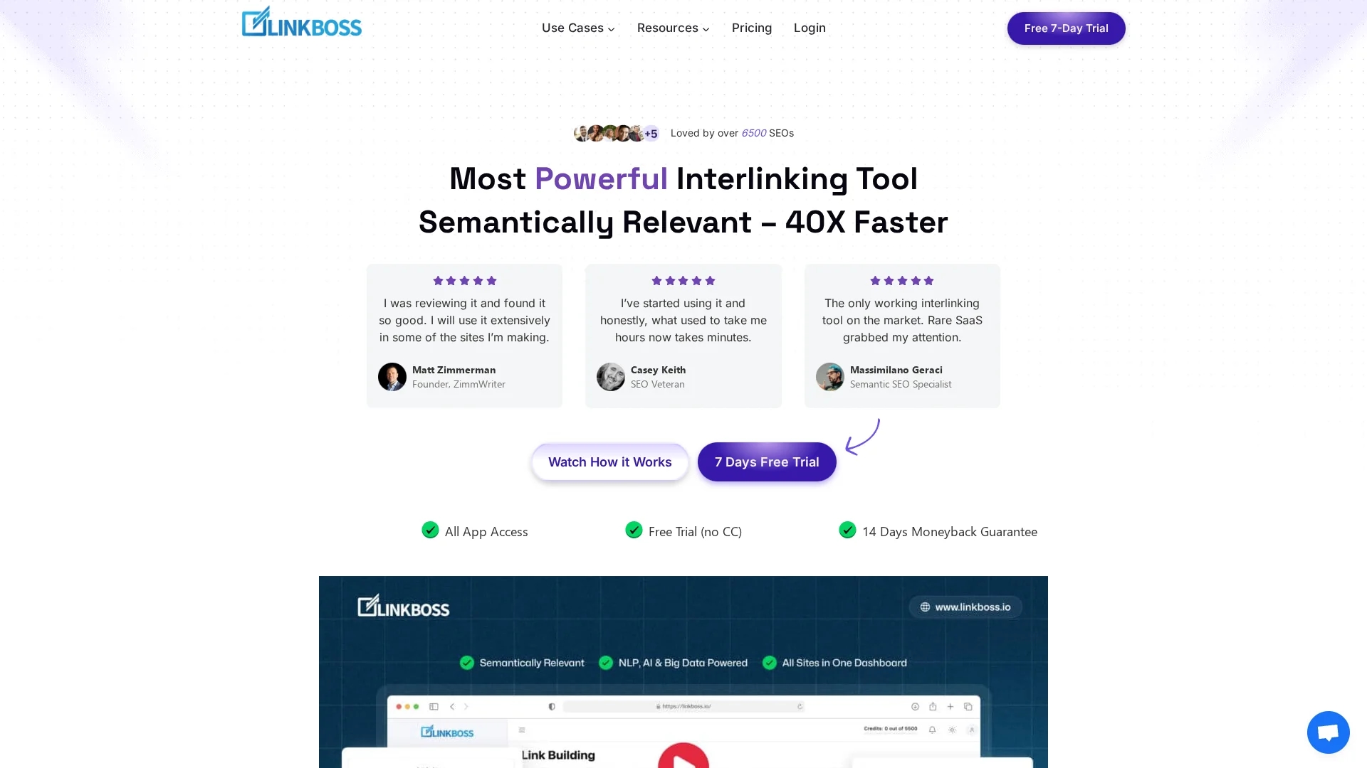 linkboss-io homepage