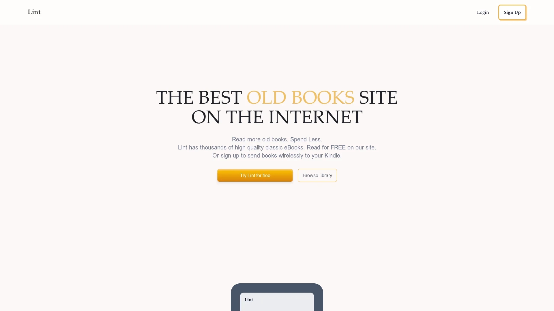 lint homepage
