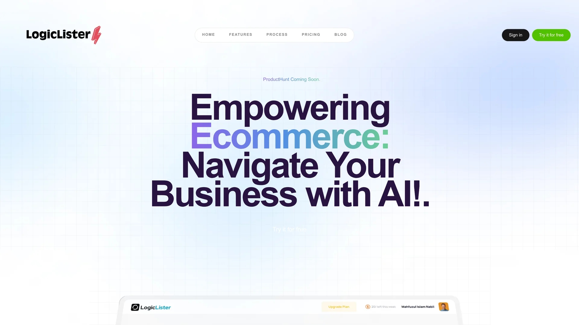 logic-lister-ai homepage