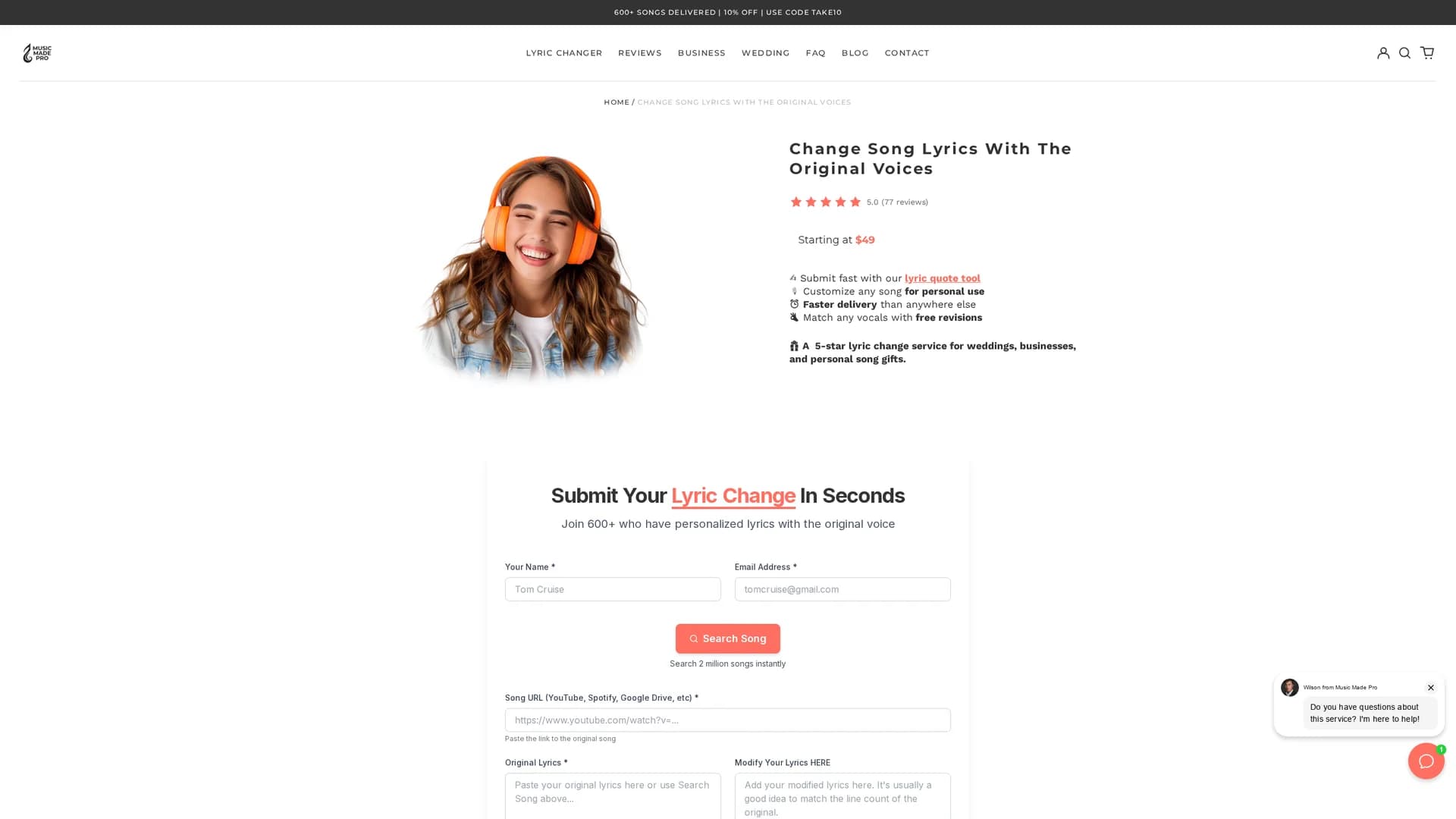 lyric-changer-personalize-any-song homepage