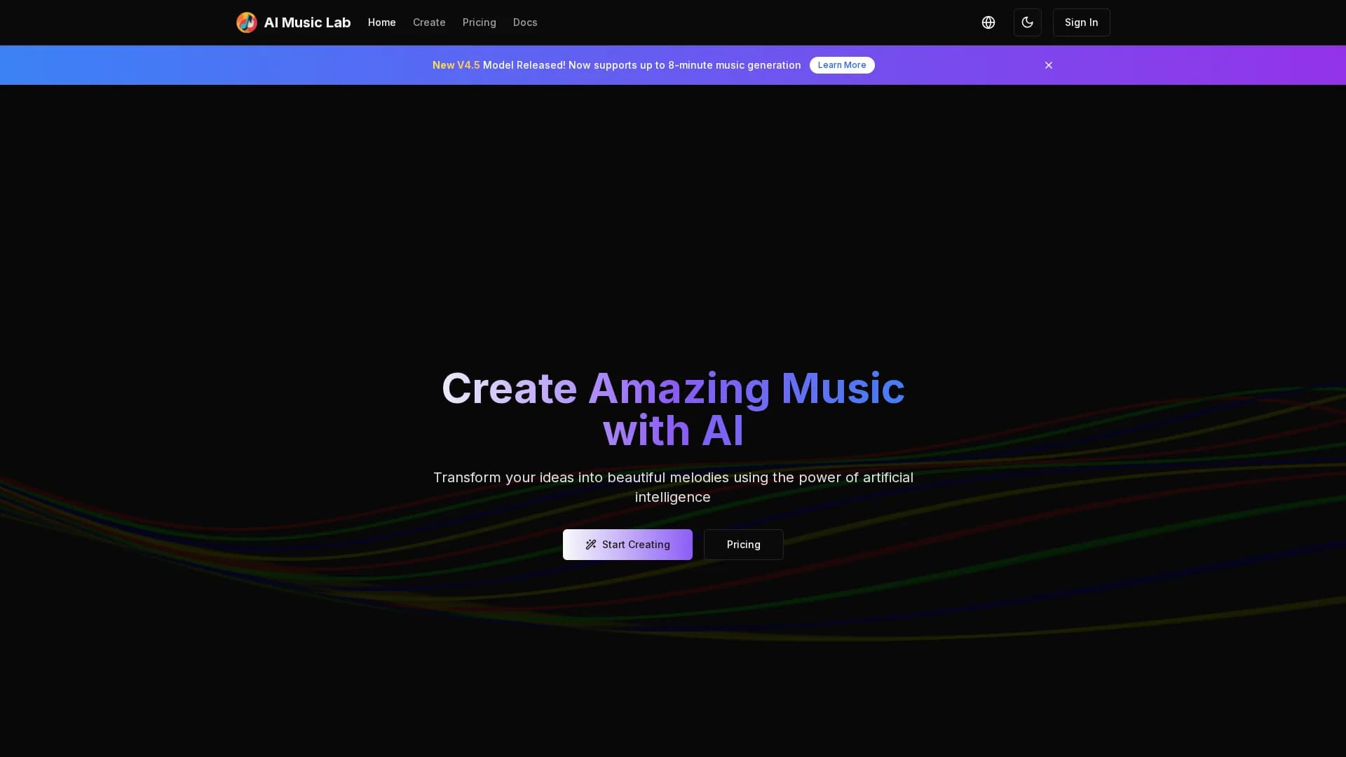 lyrics-song-converter homepage