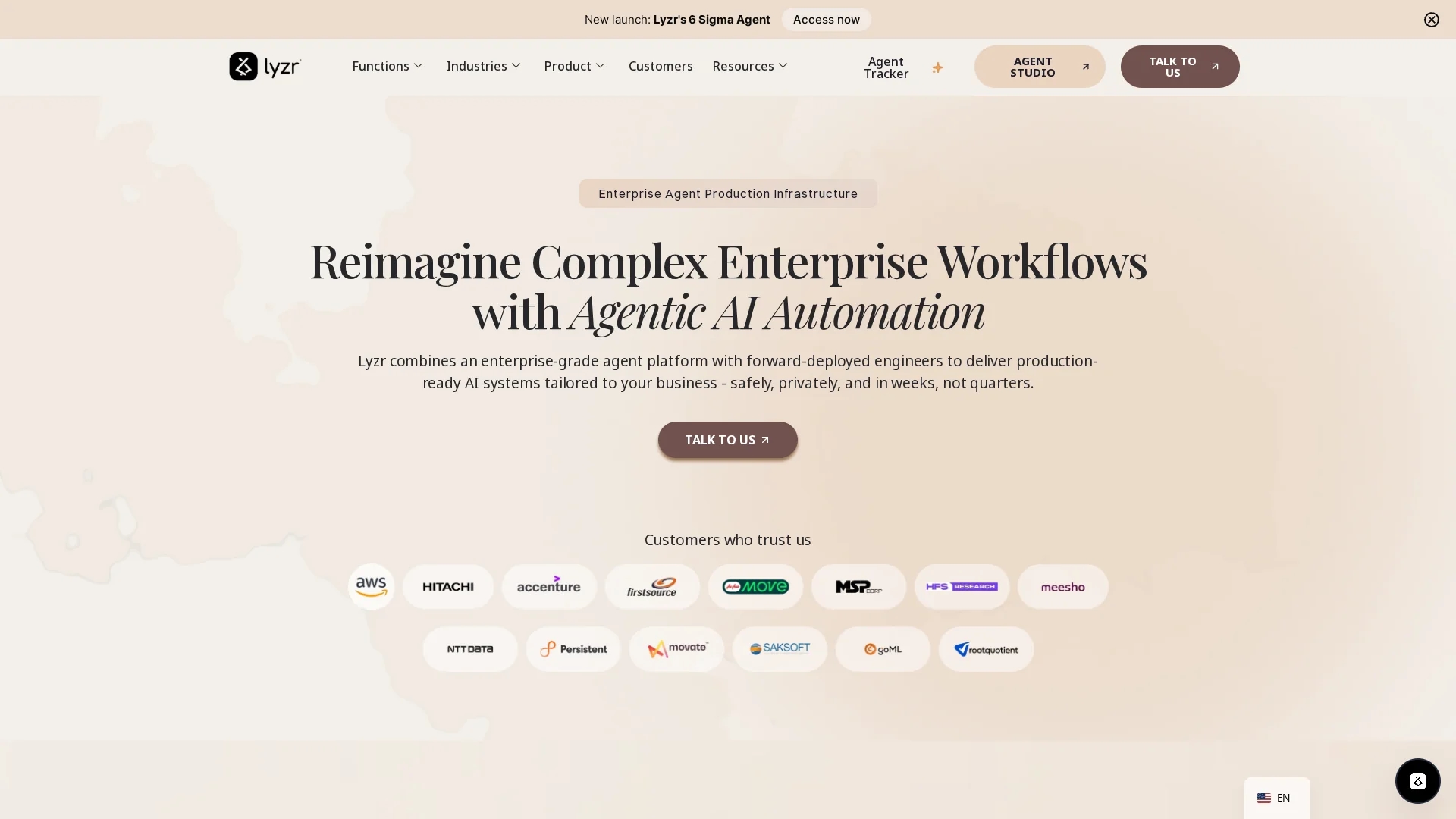 lyzr-ai homepage