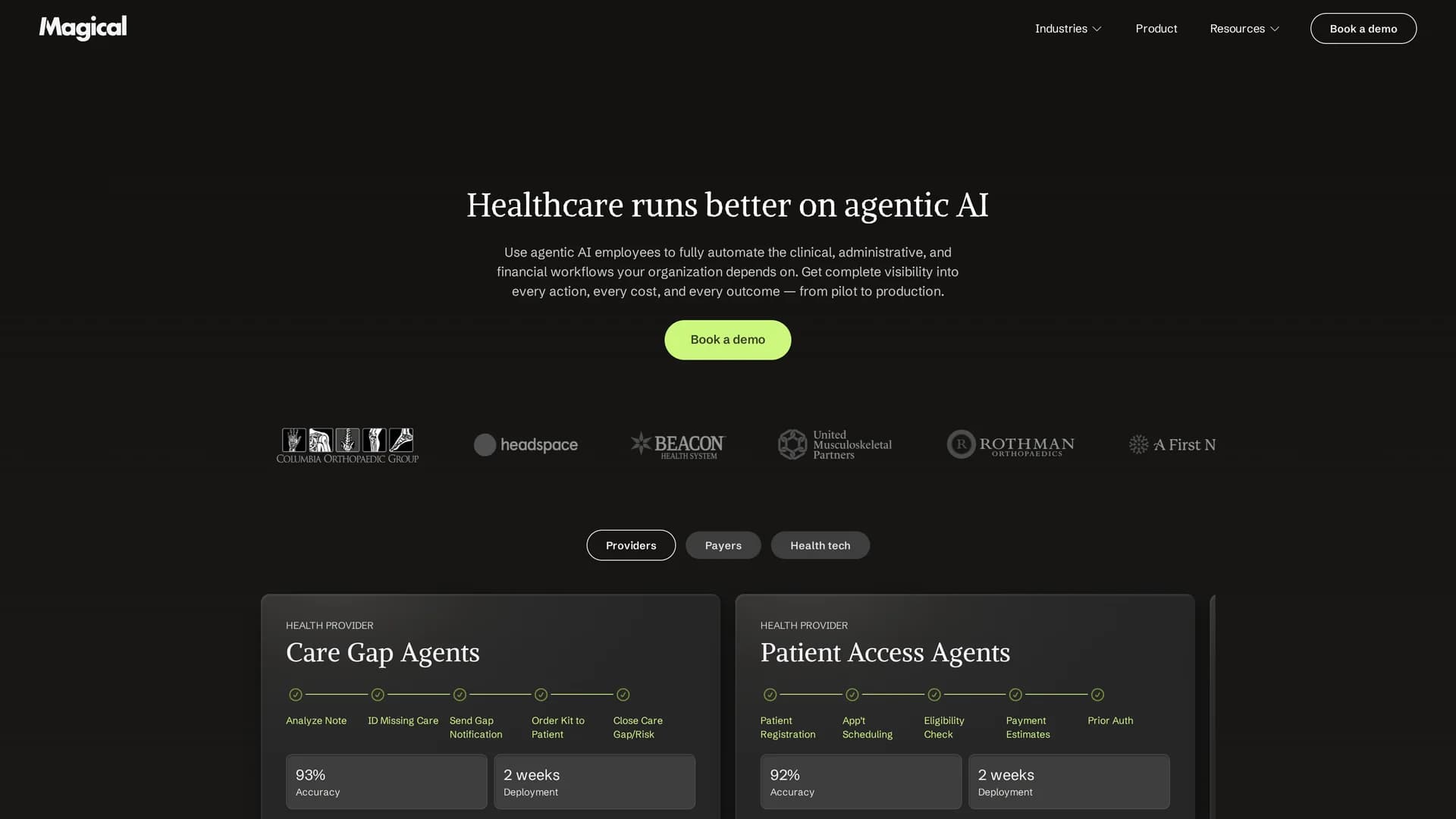 magical-ai homepage