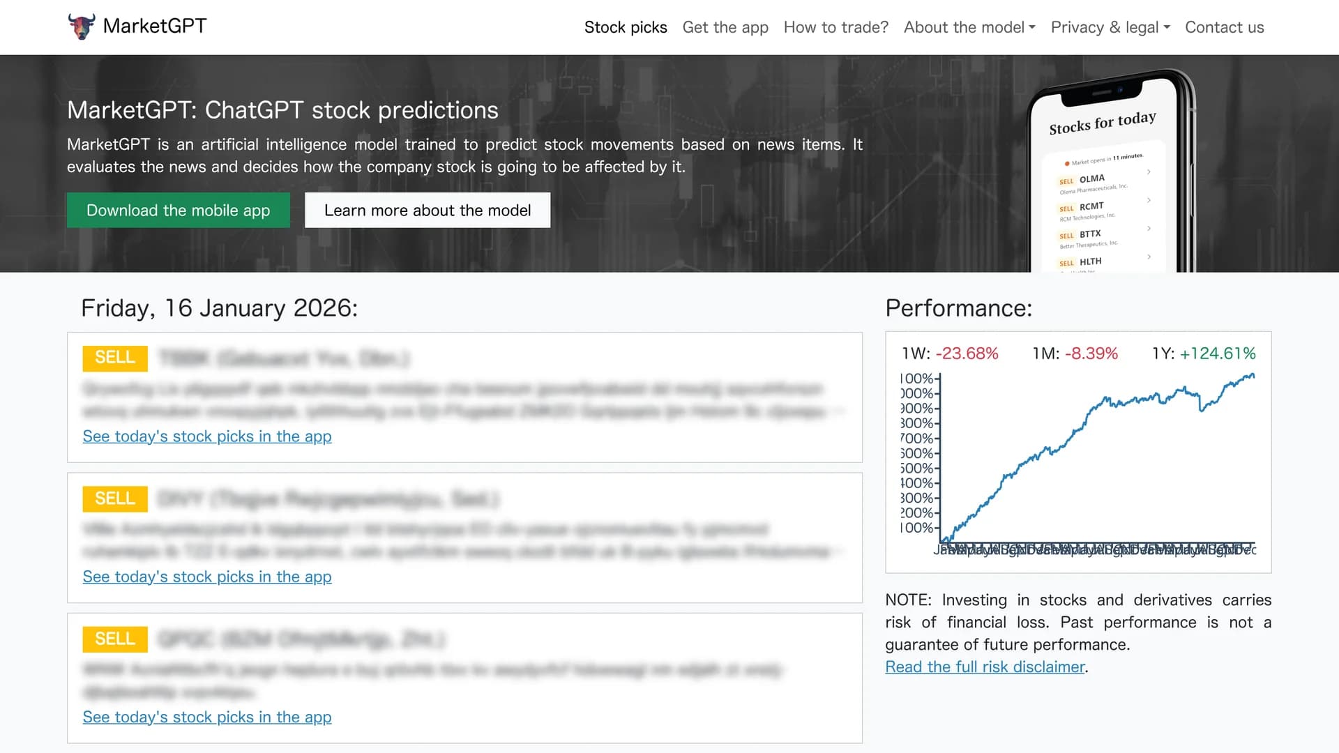 marketgpt homepage