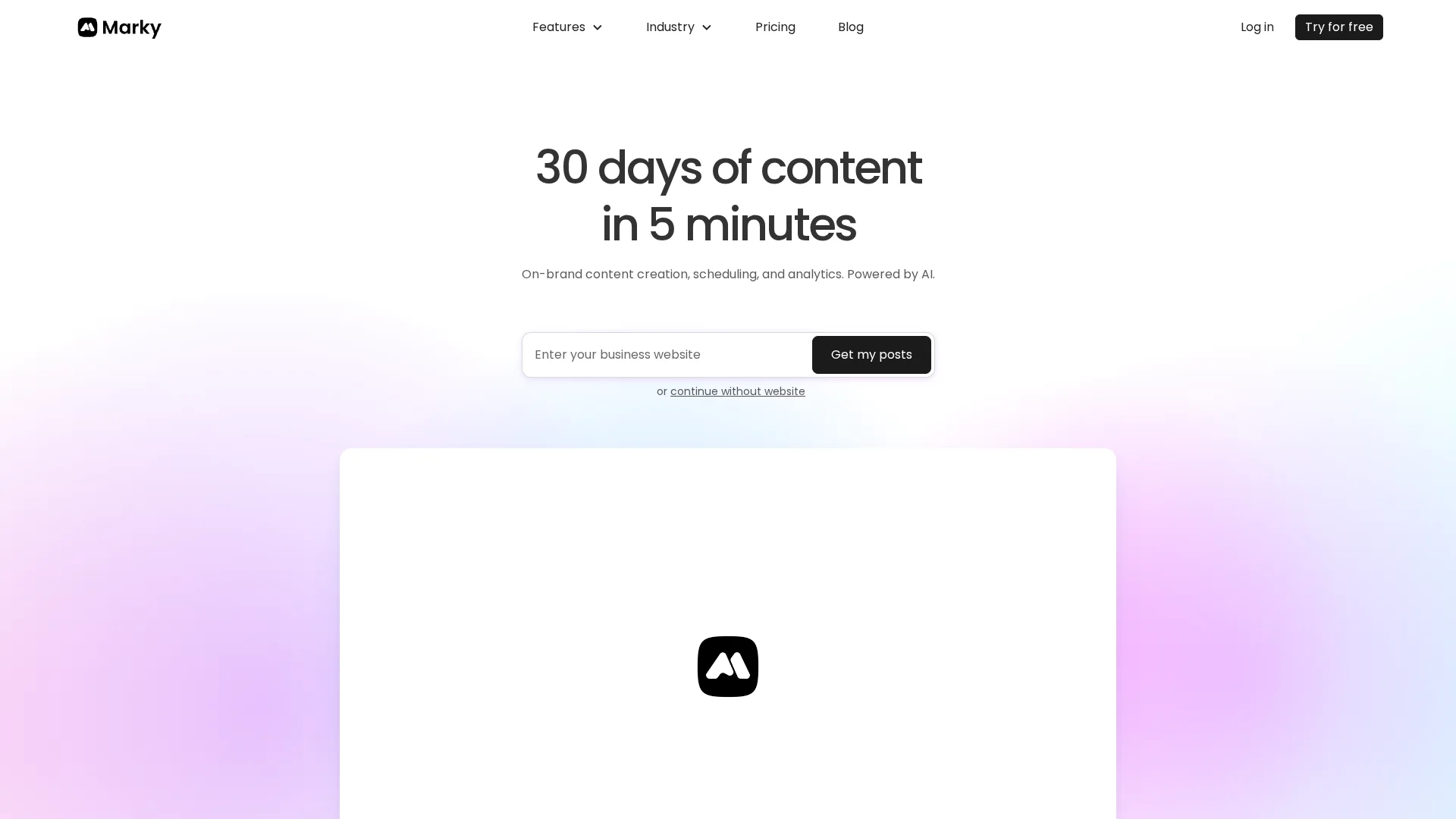 marky-your-ai-social-media-manager homepage