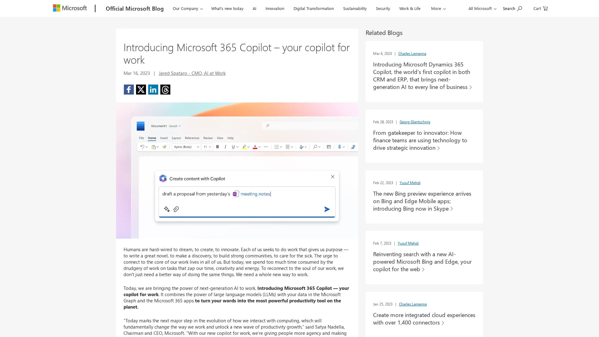 microsoft-365-co-pilot homepage