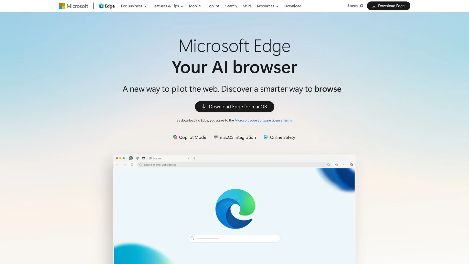 microsoft-edge-ai-browser homepage