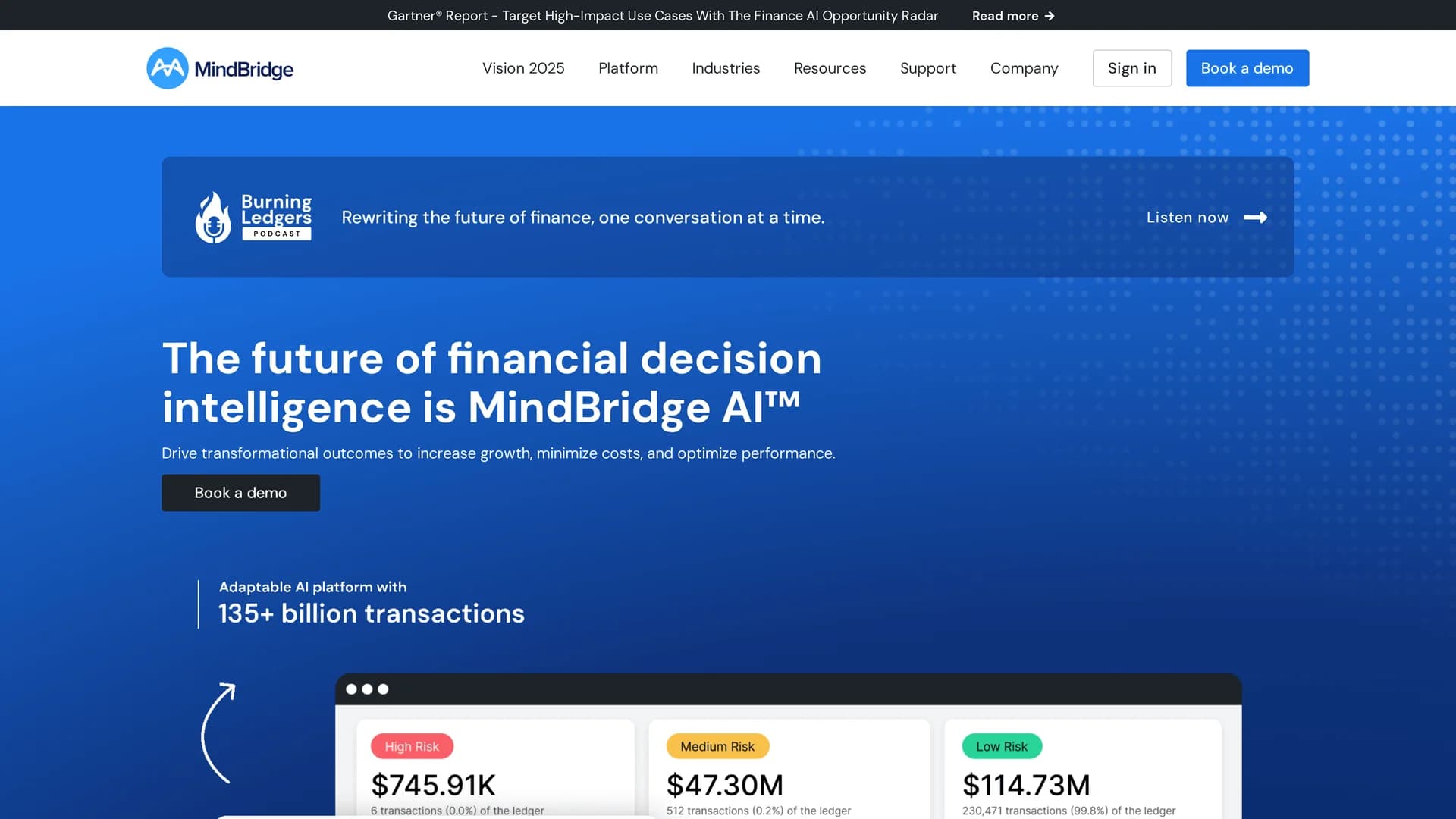 mindbridge-ai homepage