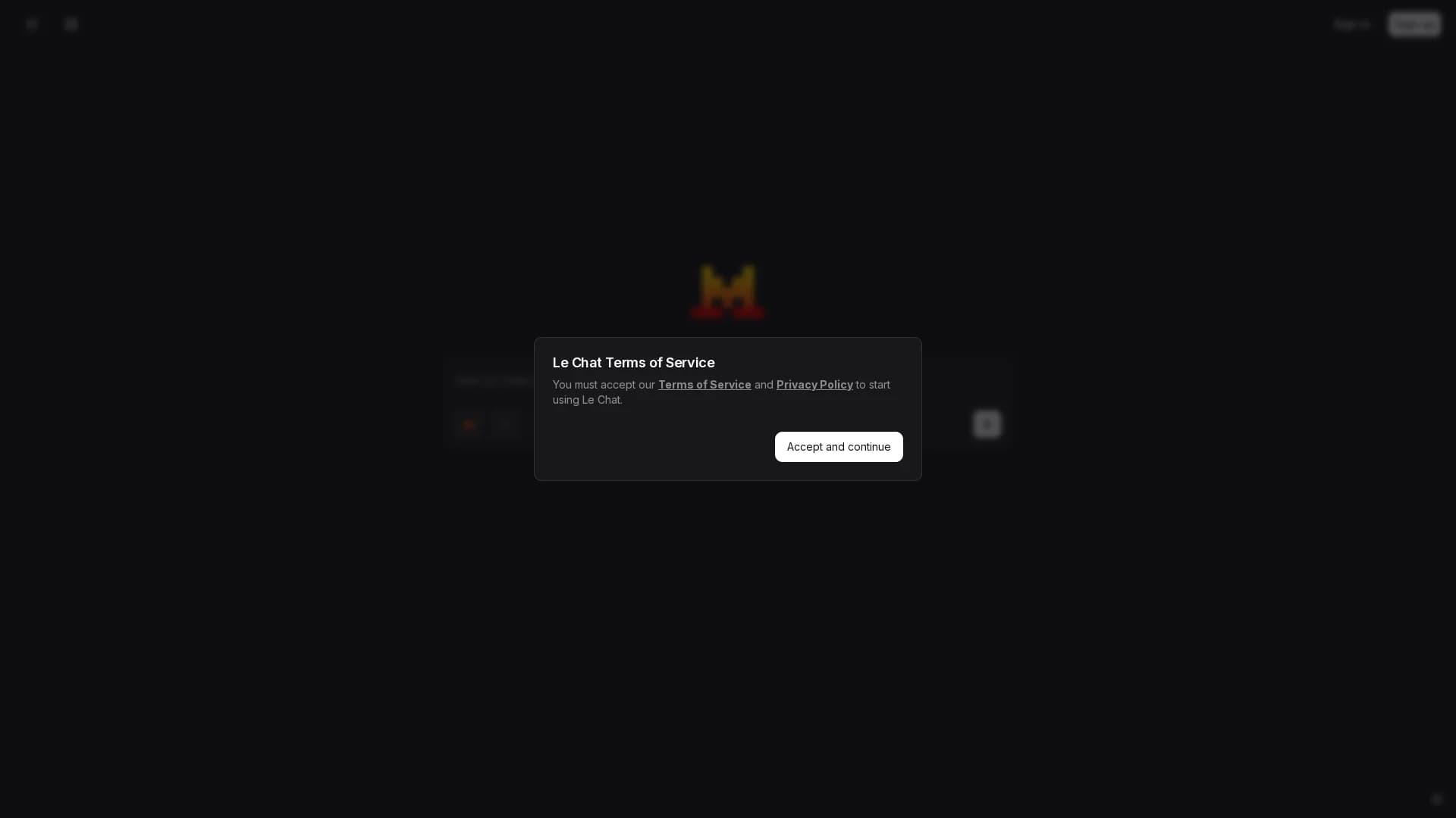 mistral-chat homepage