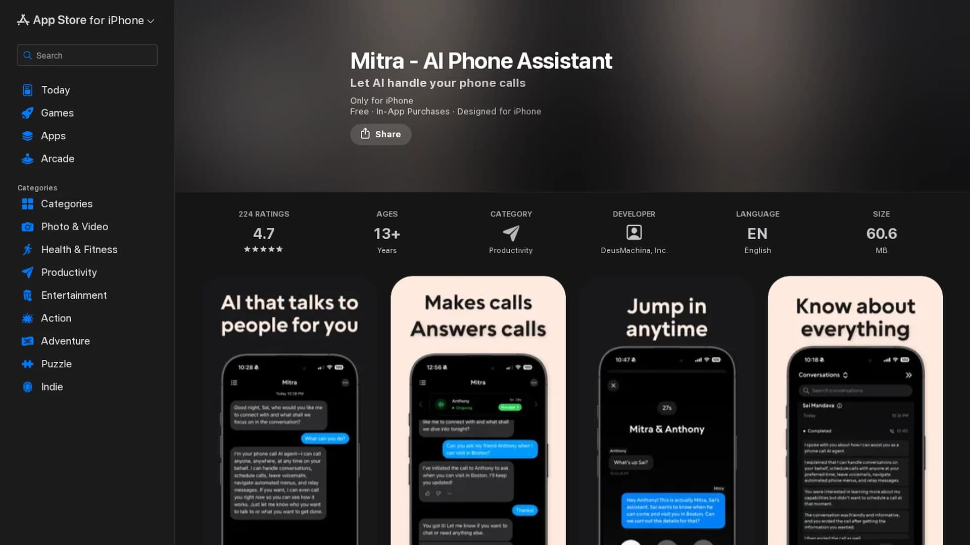 mitra-call-people-with-ai homepage