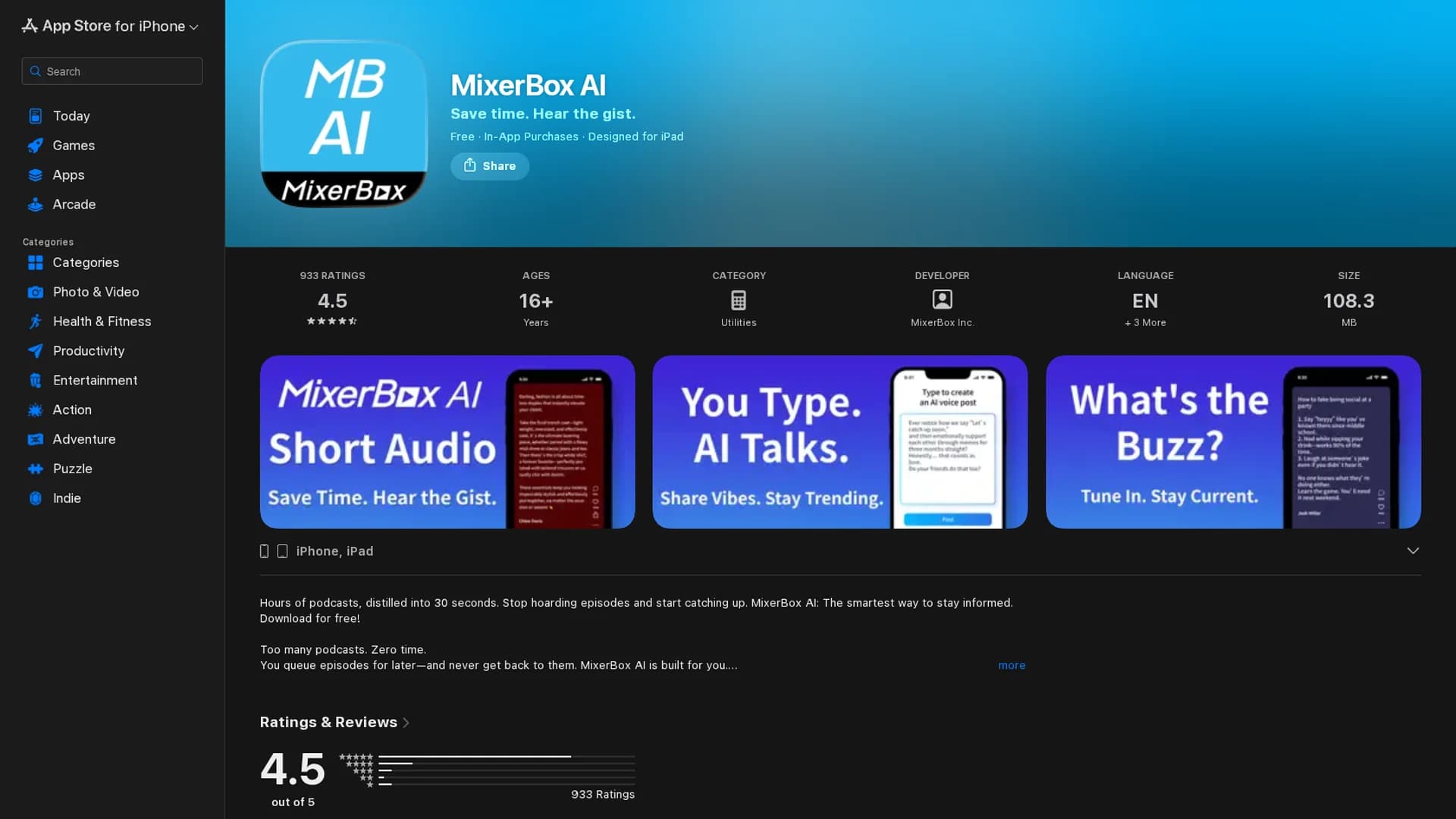 mixerbox-chat-ai homepage