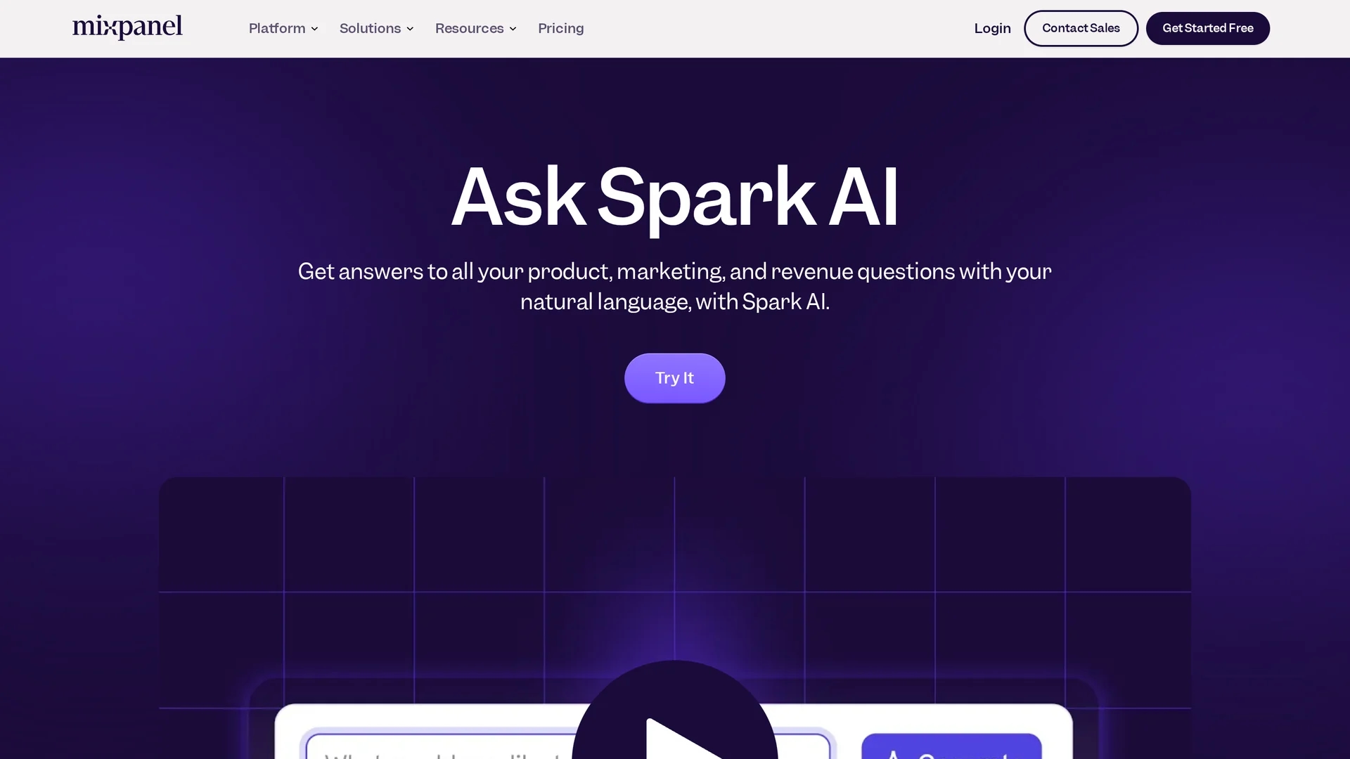 mixpanel-spark homepage