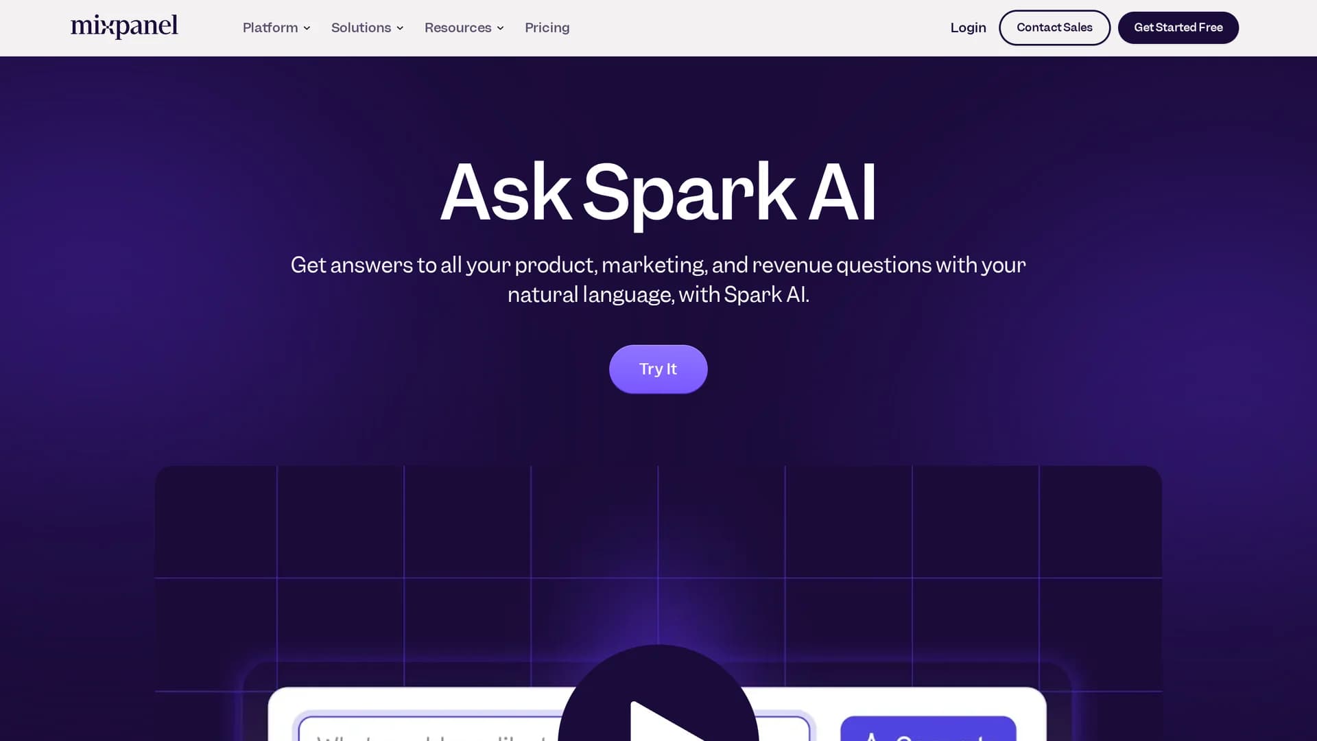 mixpanel-spark homepage