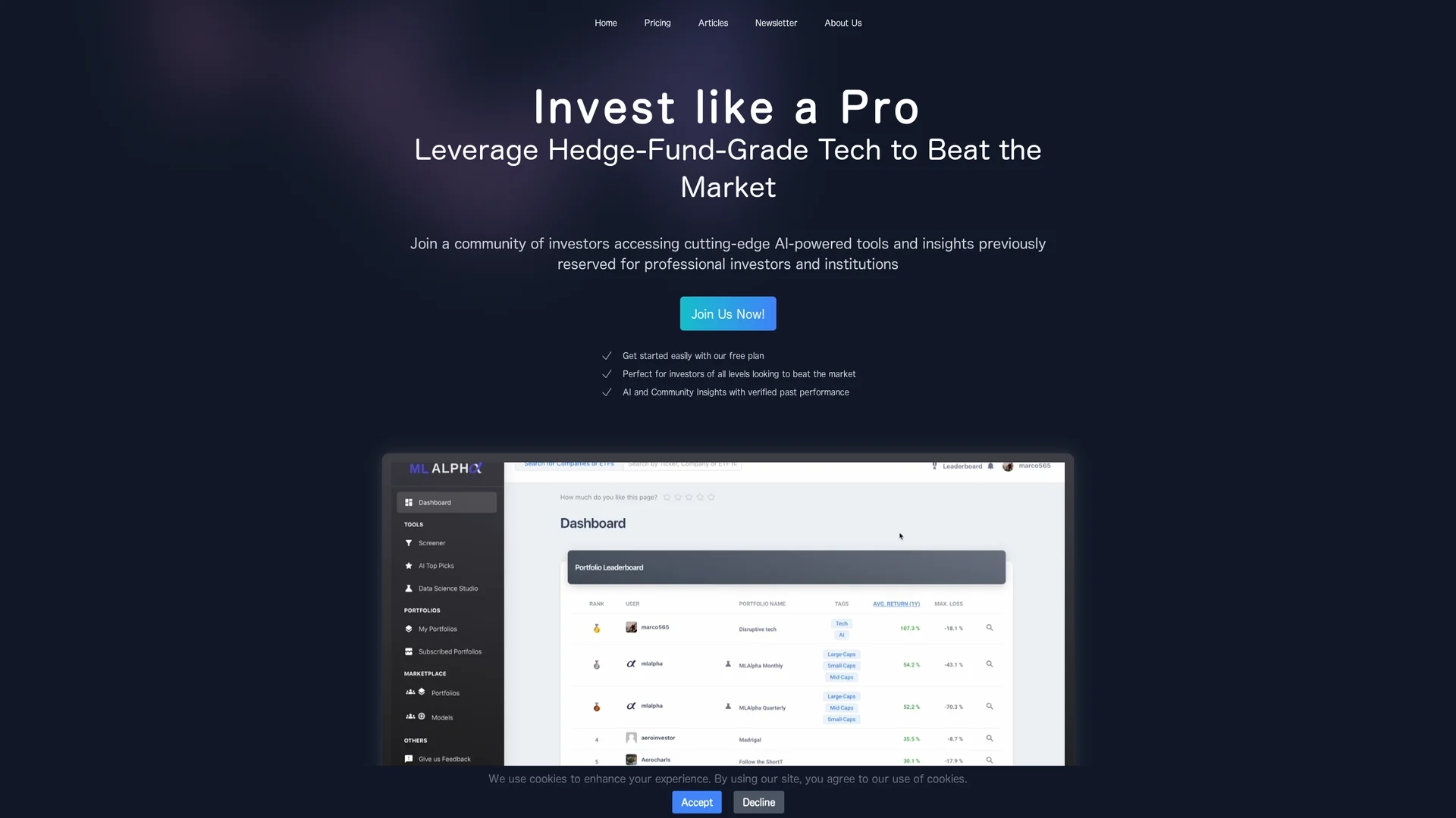 ml-alpha homepage