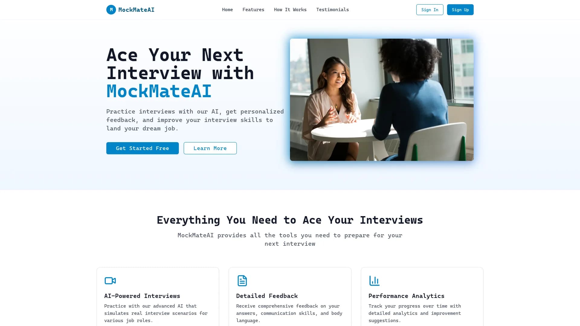 mockmateai homepage
