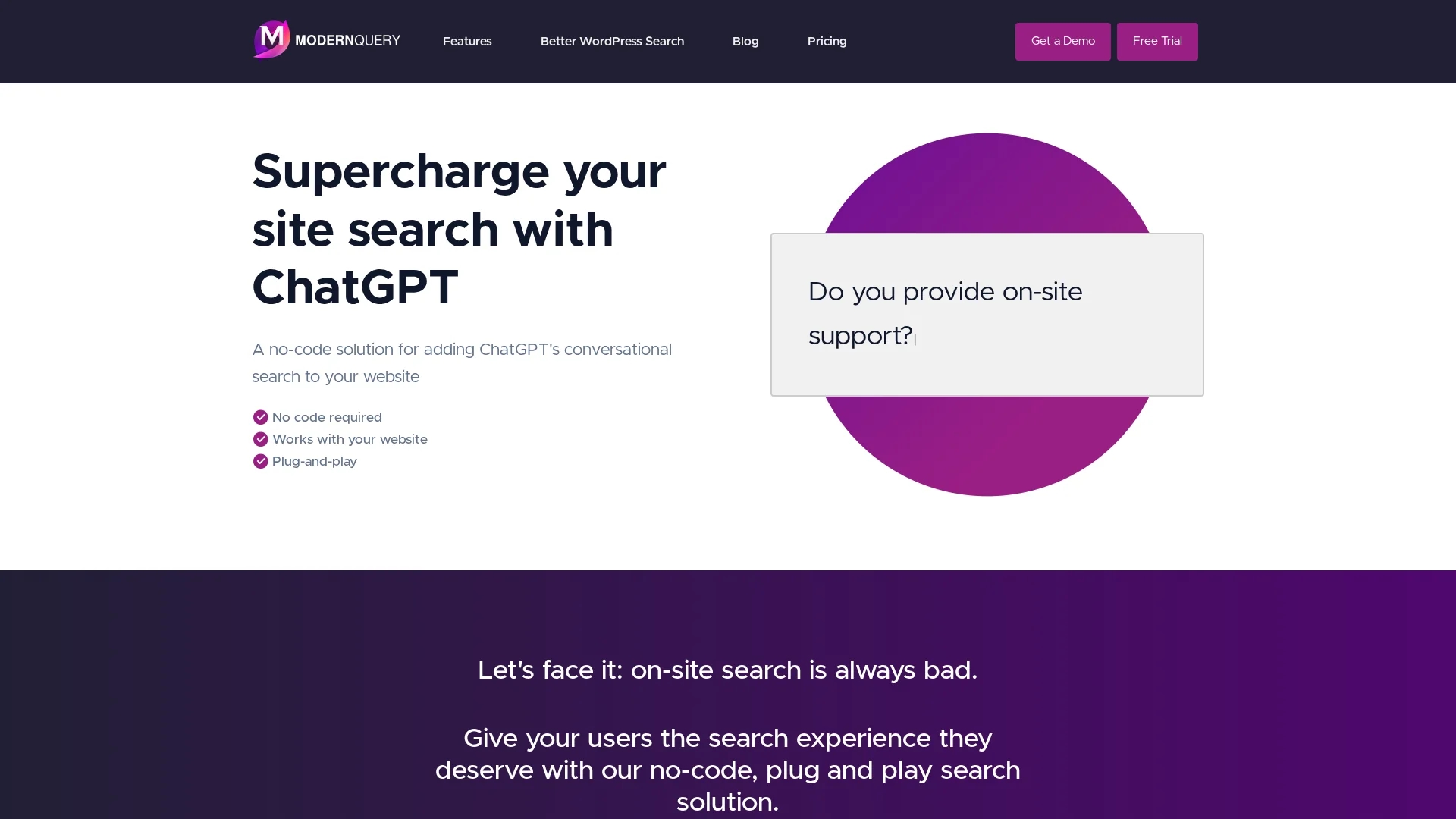 modernquery homepage