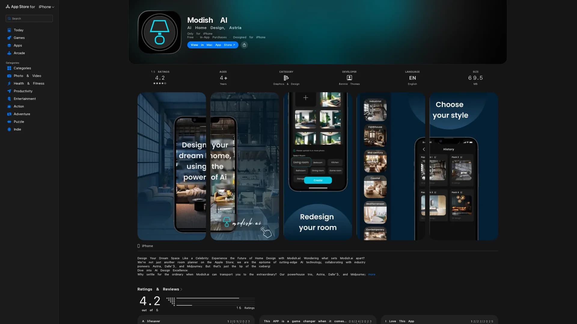 modish-ai homepage