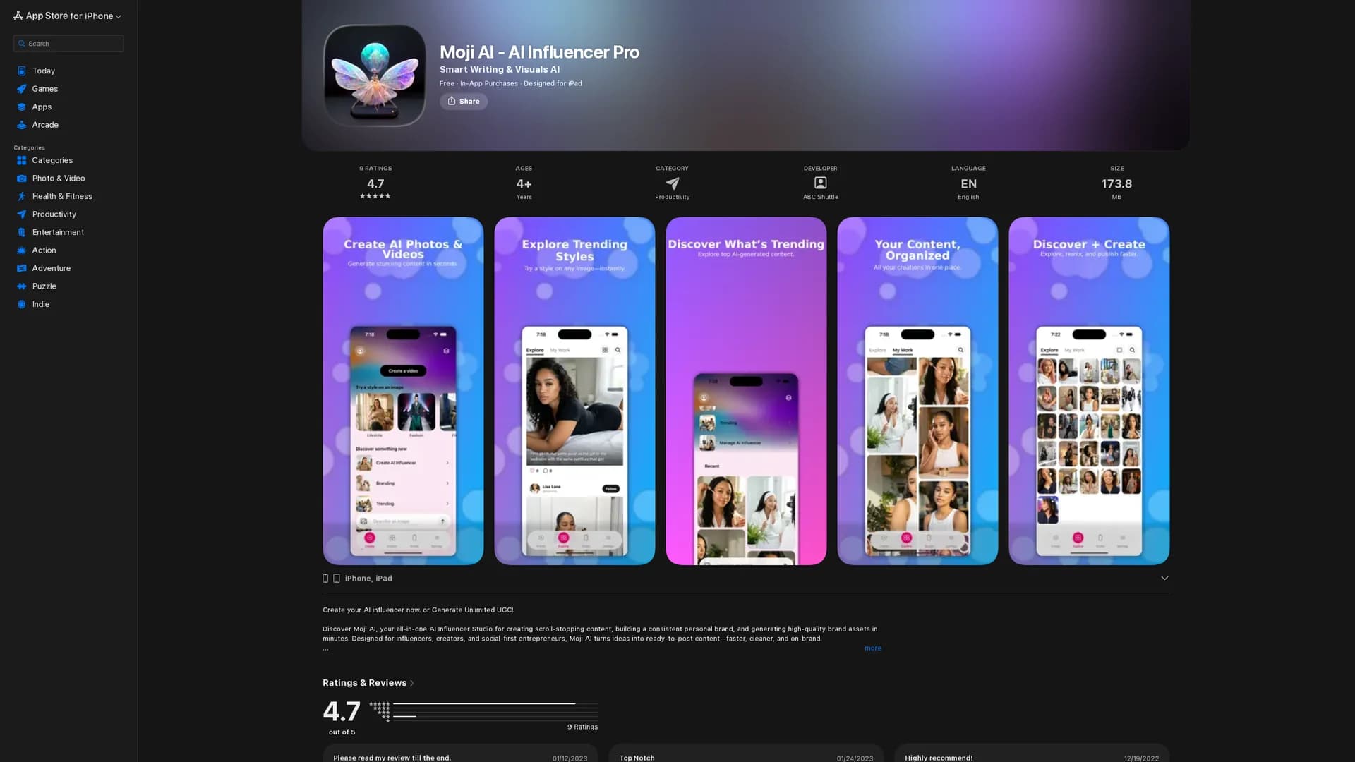 moji-writing-assistant homepage