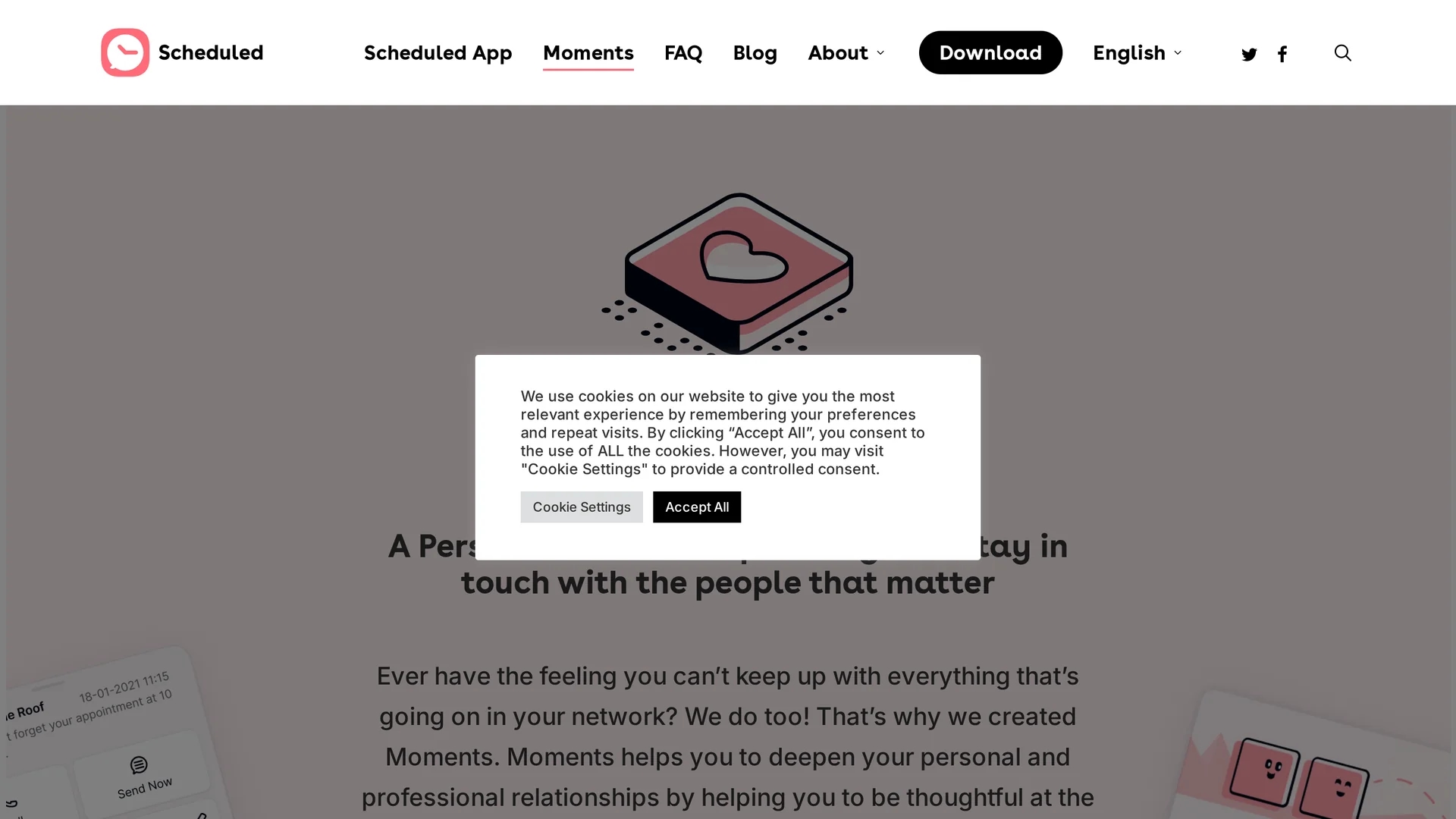 moments homepage