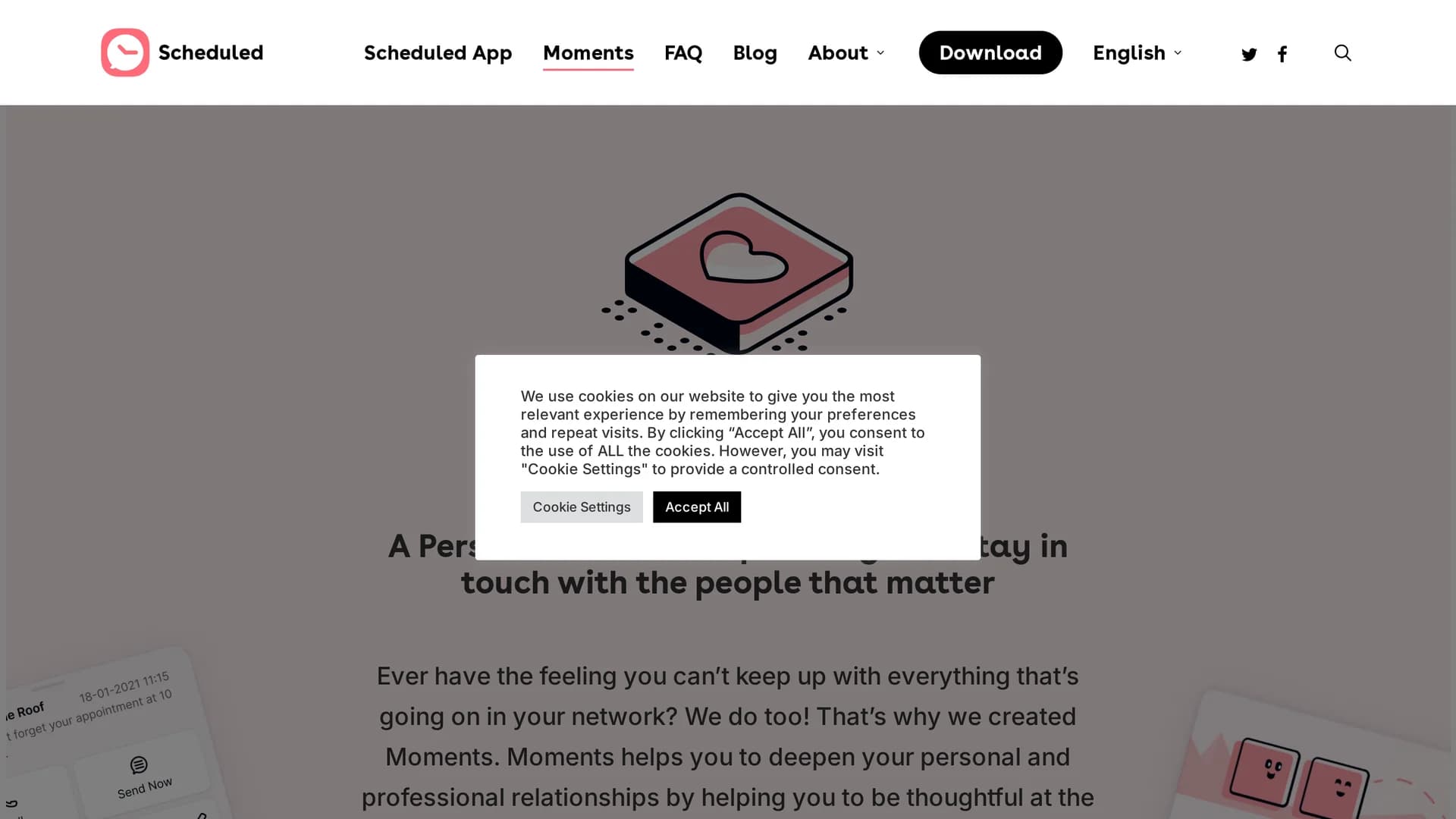 moments homepage