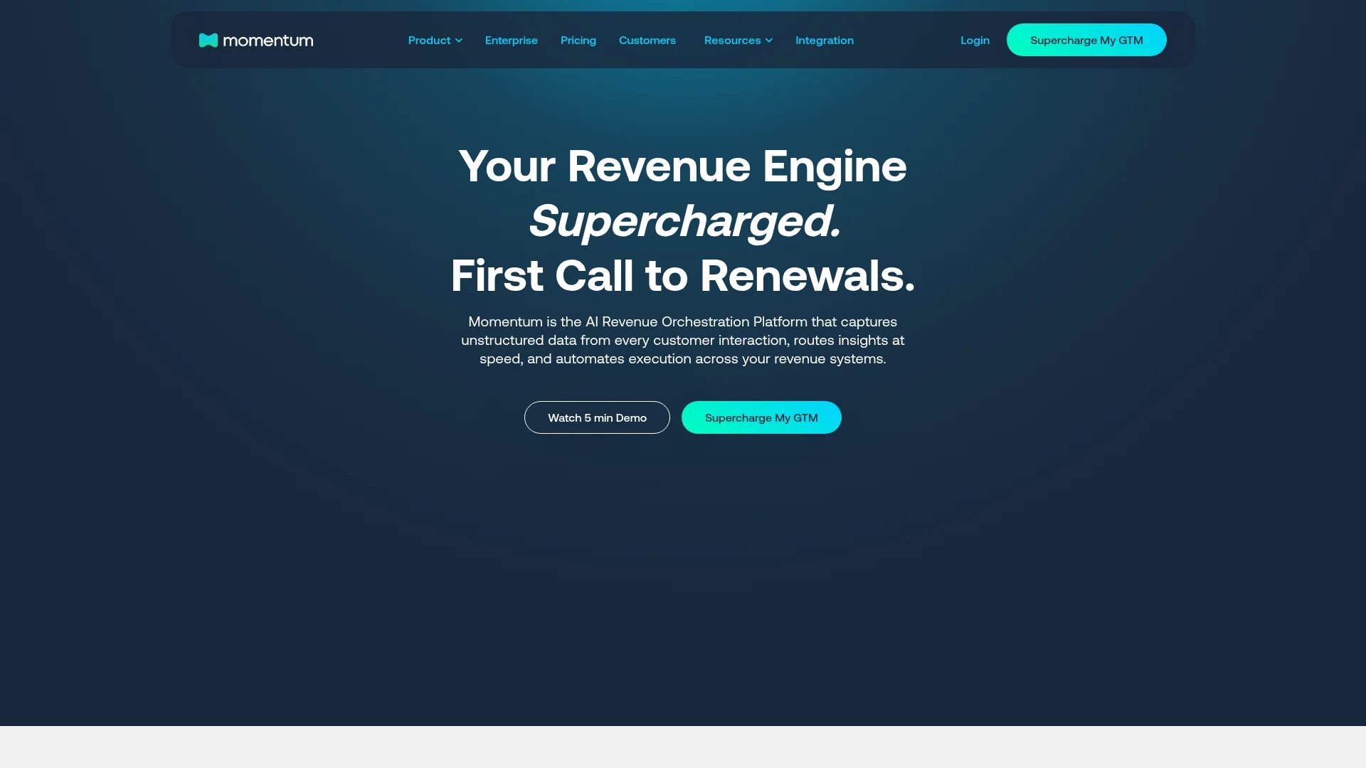 momentum-sales-ai homepage