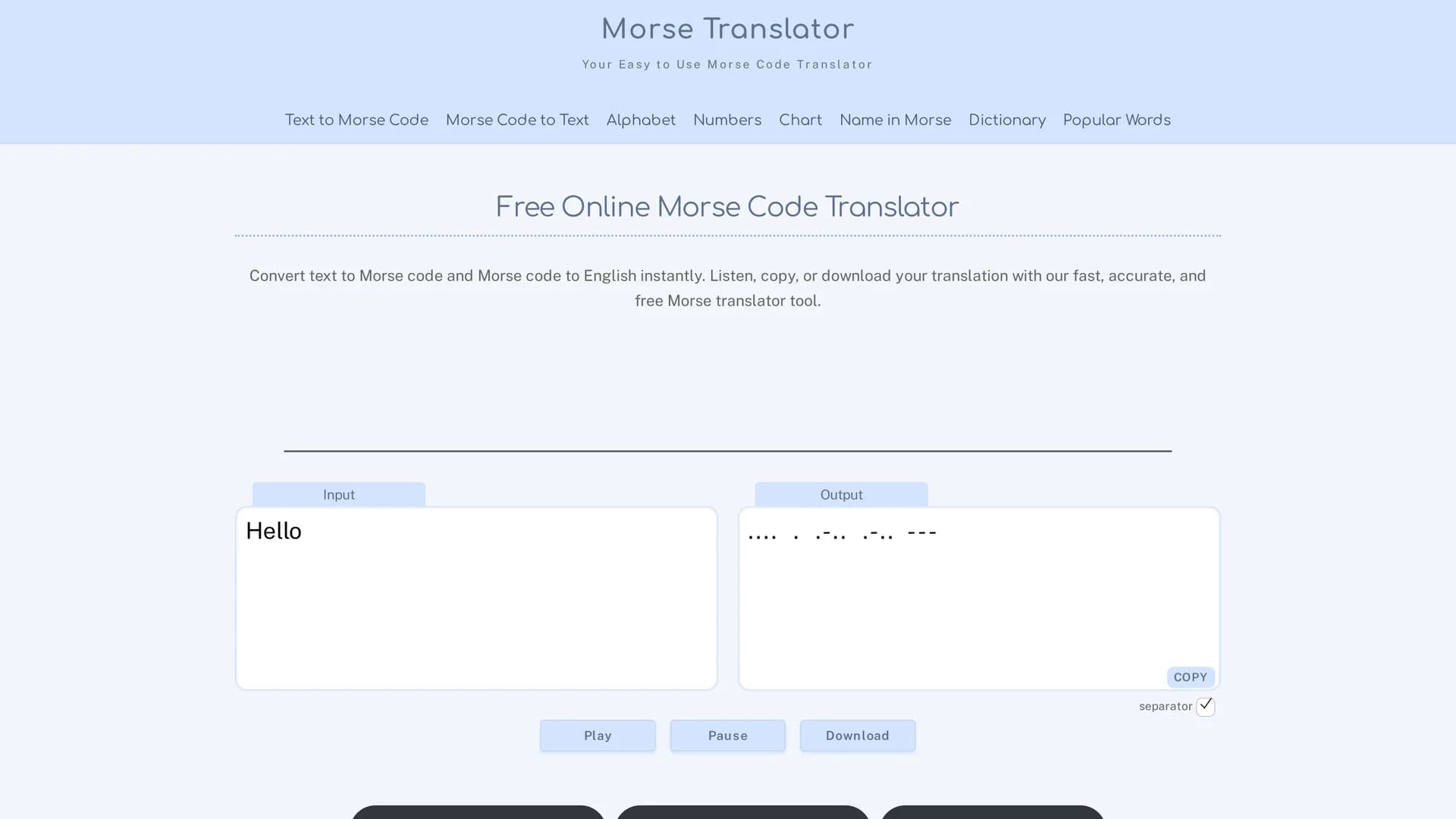 morse-translator homepage