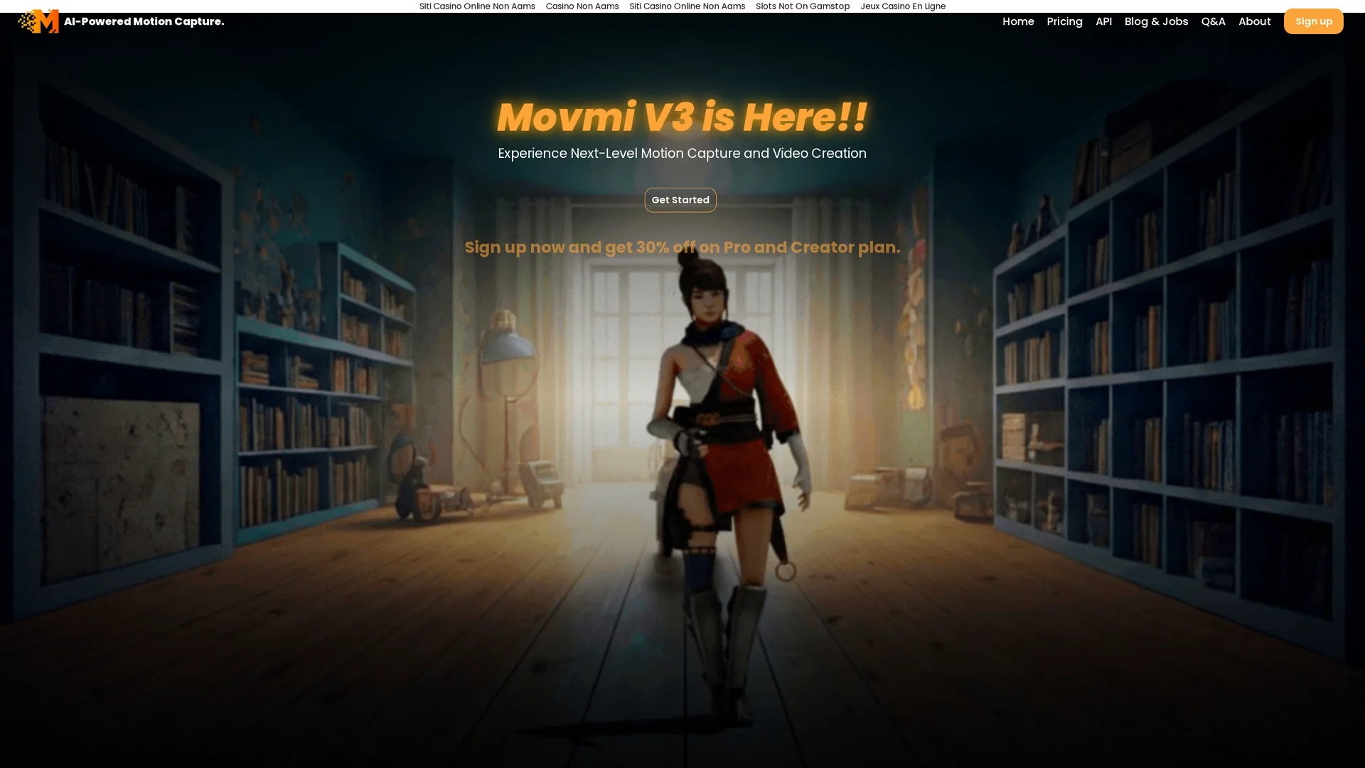 movmi-ai-powered-motion-capture homepage