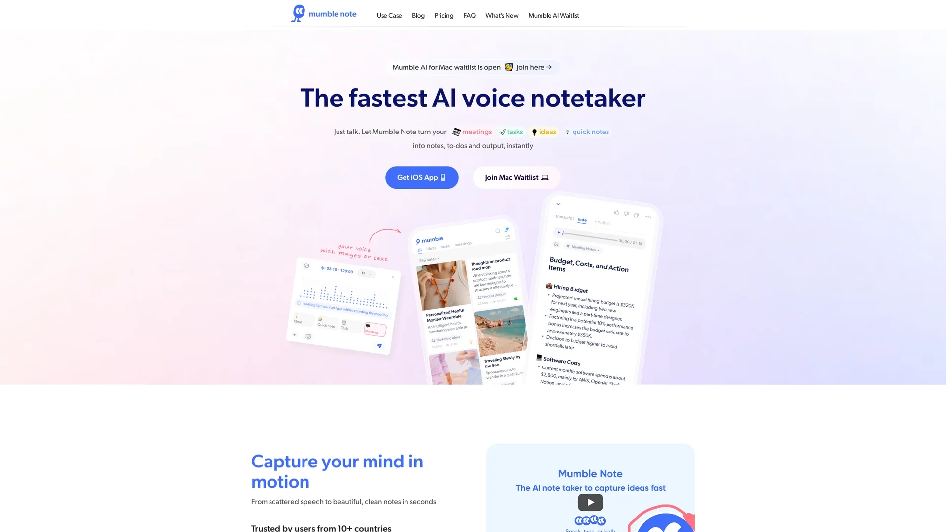 mumble-note homepage