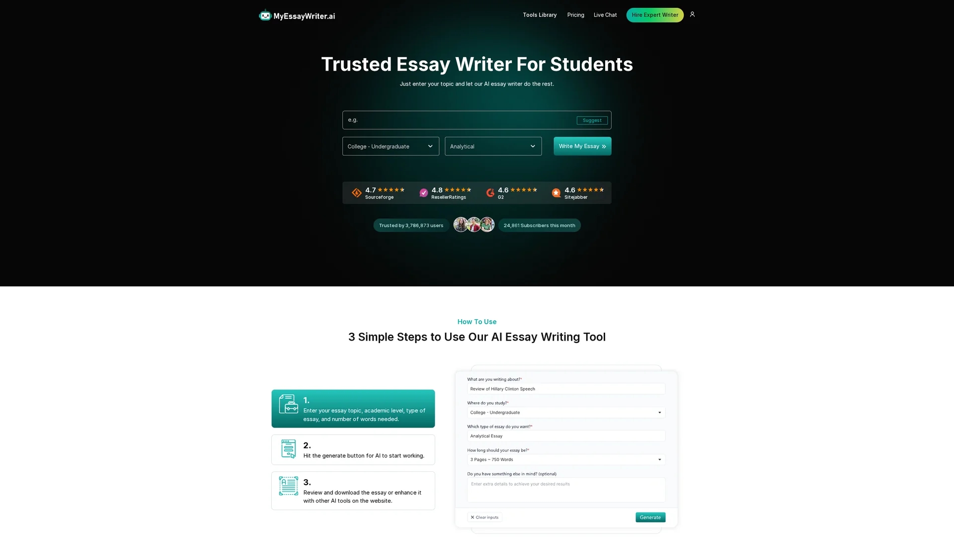 myessaywriterai homepage