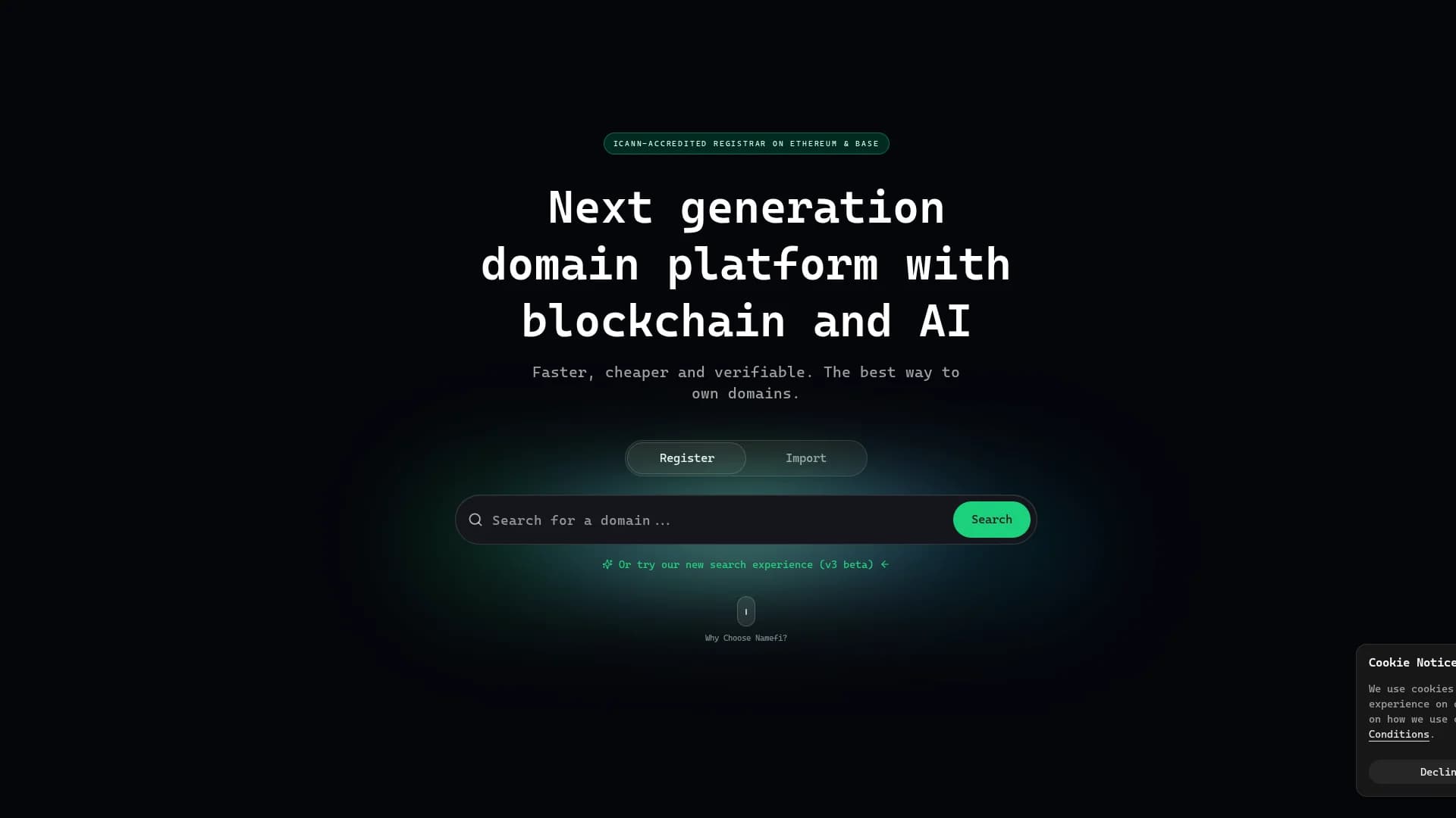 namefi homepage