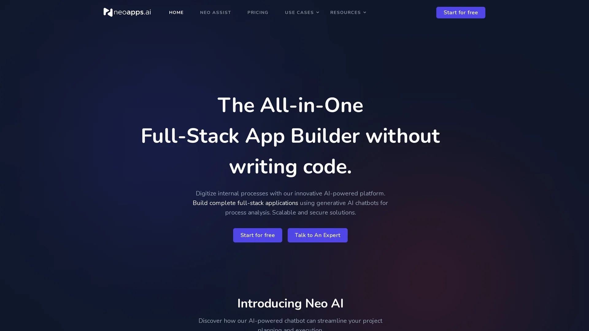 neoapps-ai homepage