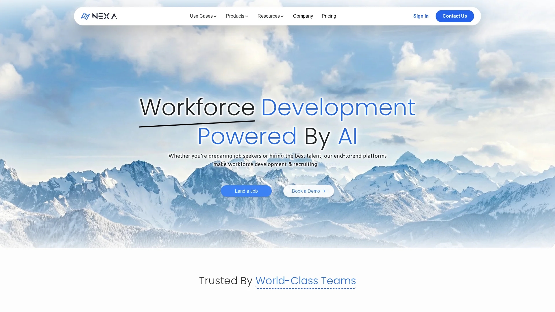 nexa-your-ai-career-platform homepage