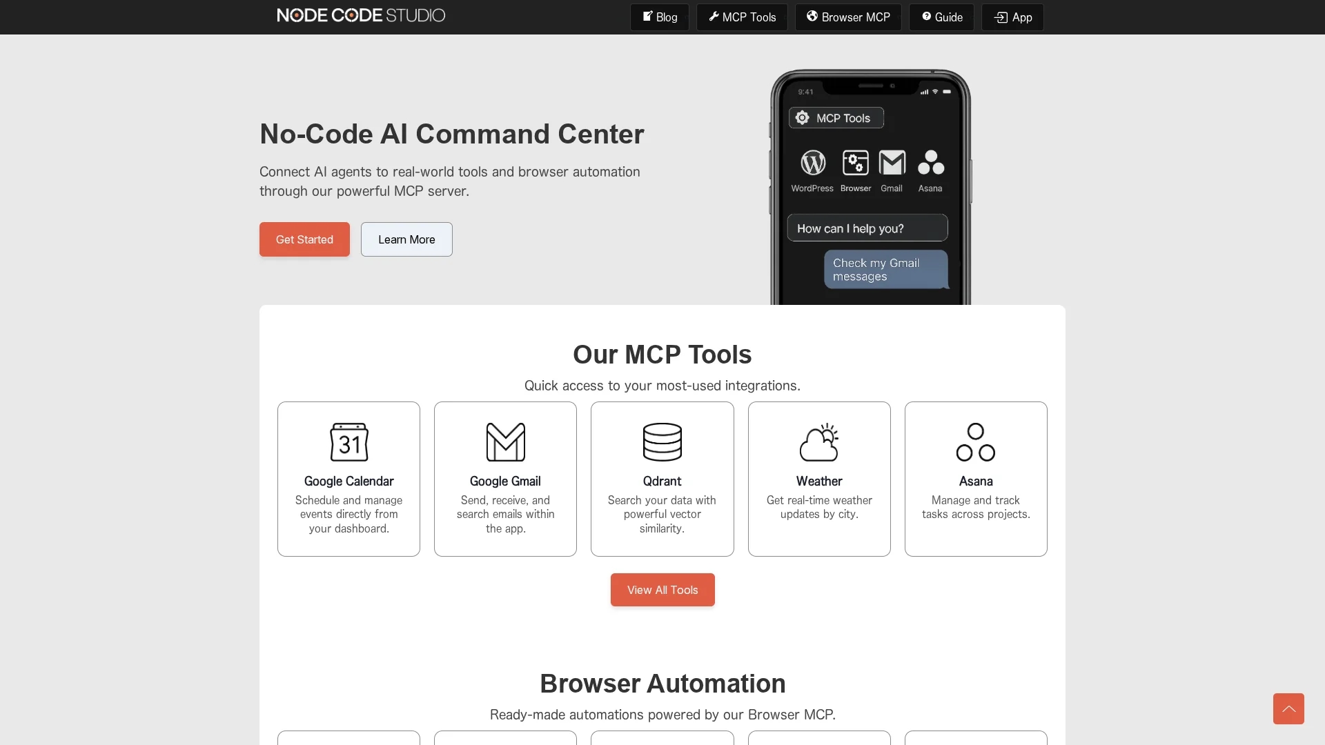 node-code-studio homepage