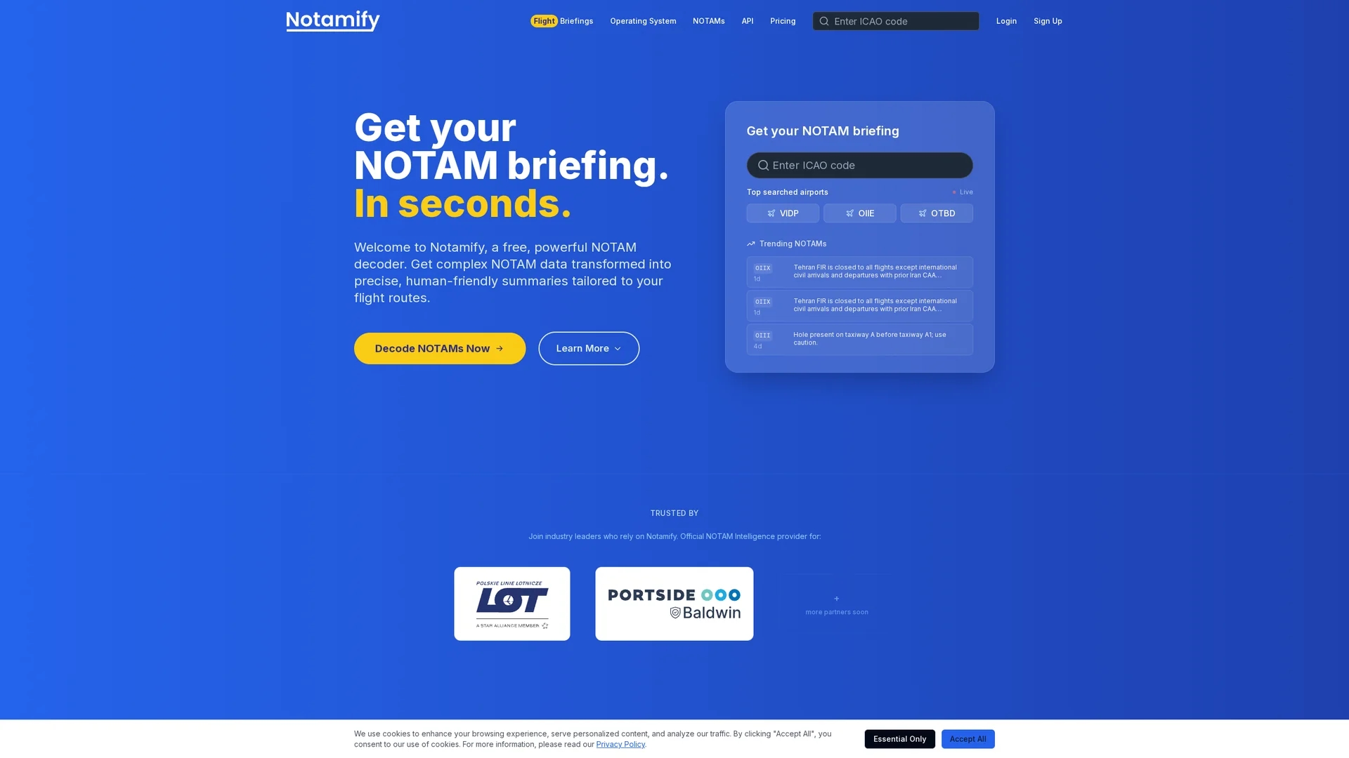 notamify homepage