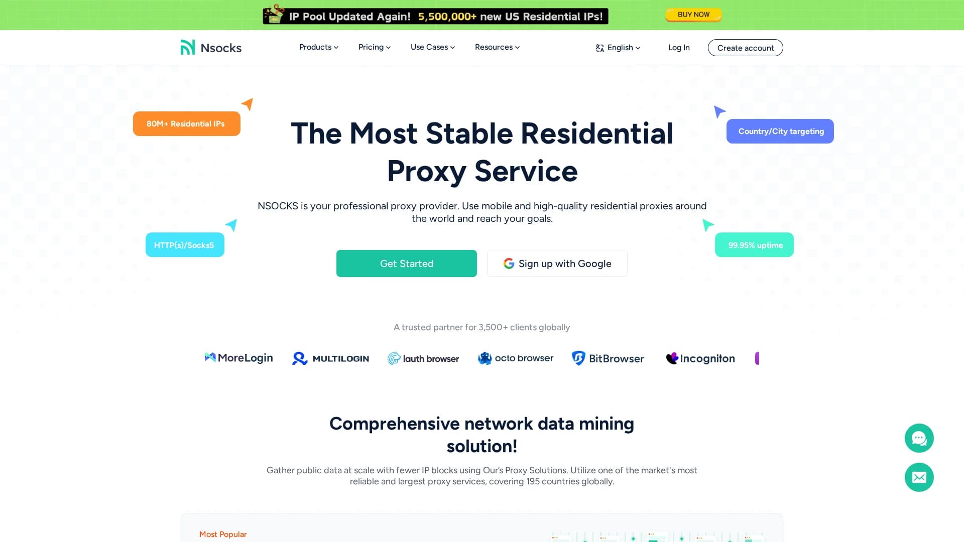 nsocks-com homepage